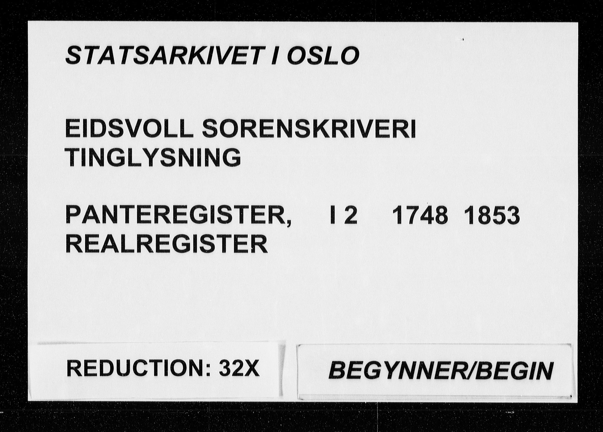 Eidsvoll tingrett, SAO/A-10371/G/Ga/Gaa/L0002: Panteregister nr. A 2, 1748-1853