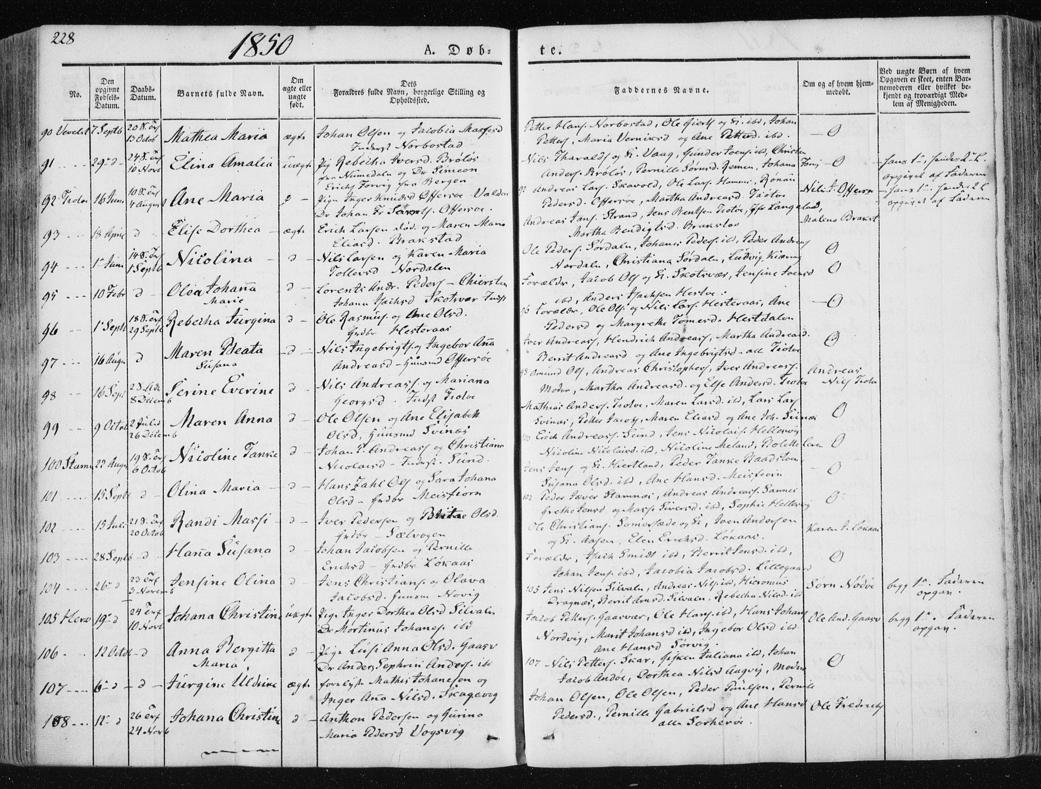 Ministerialprotokoller, klokkerbøker og fødselsregistre - Nordland, AV/SAT-A-1459/830/L0446: Ministerialbok nr. 830A10, 1831-1865, s. 228