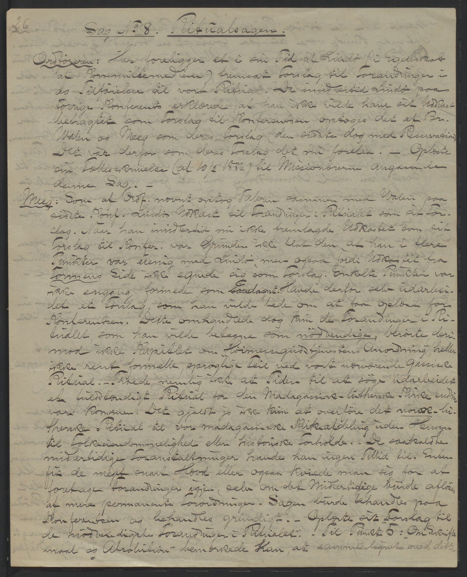 Det Norske Misjonsselskap - hovedadministrasjonen, VID/MA-A-1045/D/Da/Daa/L0036/0011: Konferansereferat og årsberetninger / Konferansereferat fra Madagaskar Innland., 1886