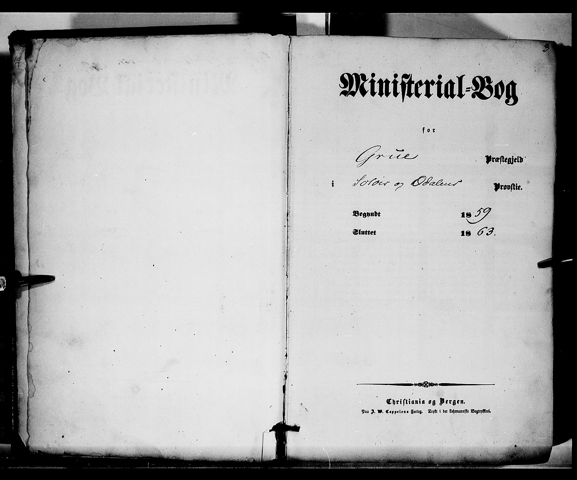 Grue prestekontor, SAH/PREST-036/H/Ha/Haa/L0009: Ministerialbok nr. 9, 1859-1863, s. 3