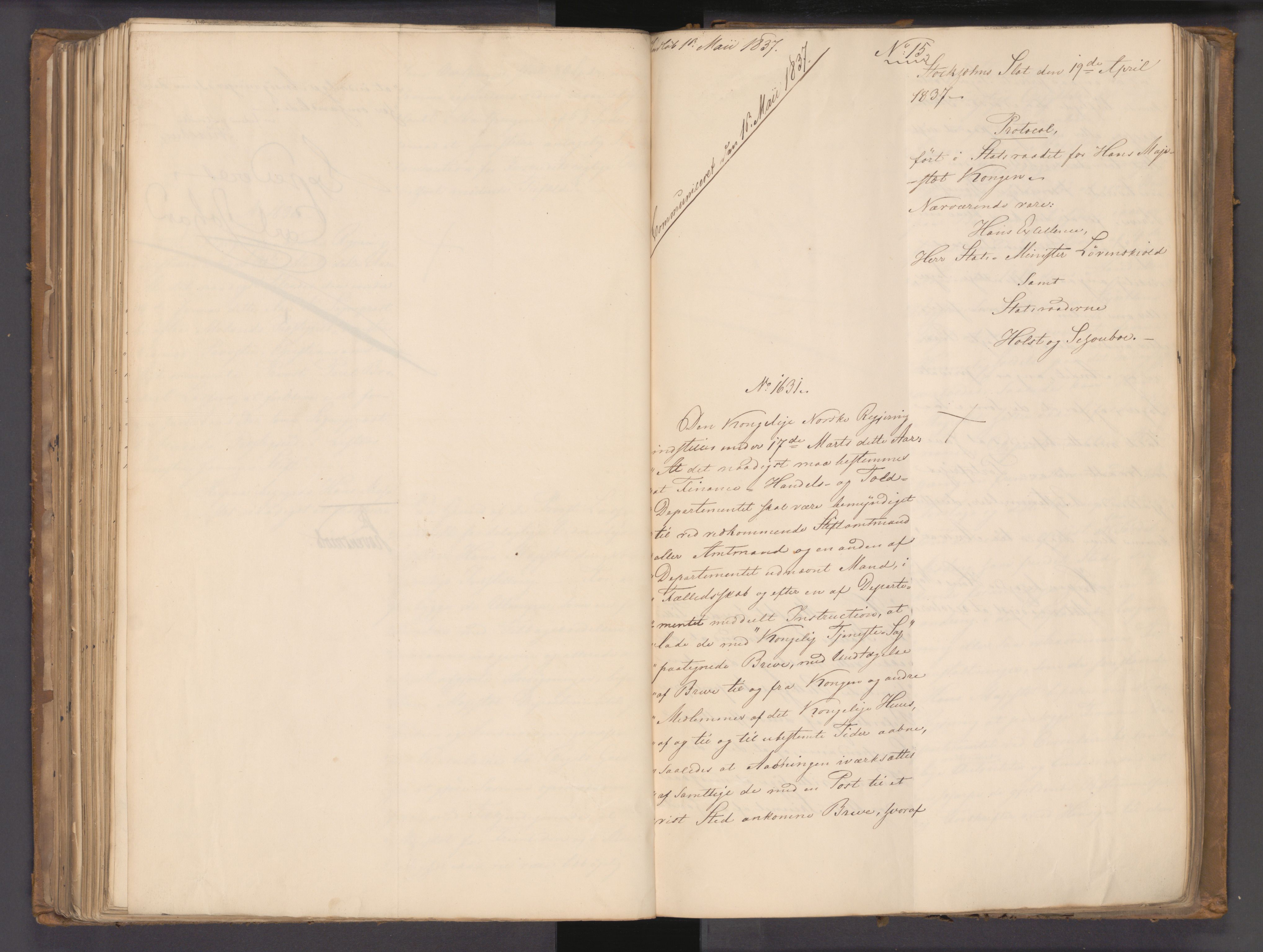 Statsrådssekretariatet, AV/RA-S-1001/A/Ab/L0044: Kgl. res. nr. 1193-1948, 1. halvår, 1837