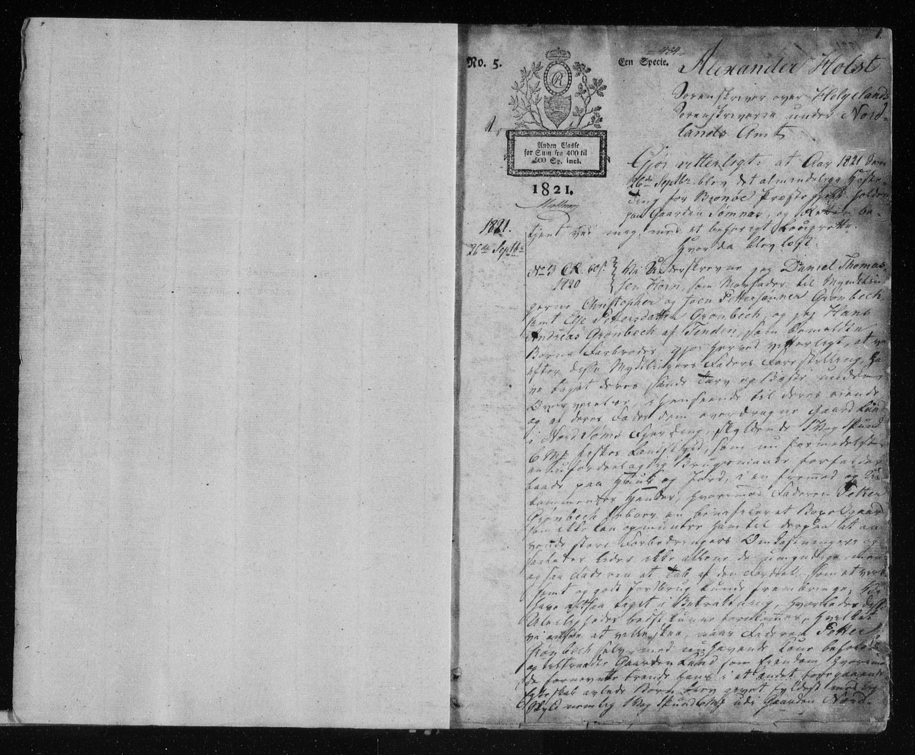 Helgeland sorenskriveri, SAT/A-0004/2/2C/L0008: Pantebok nr. 7, 1821-1832, s. 1