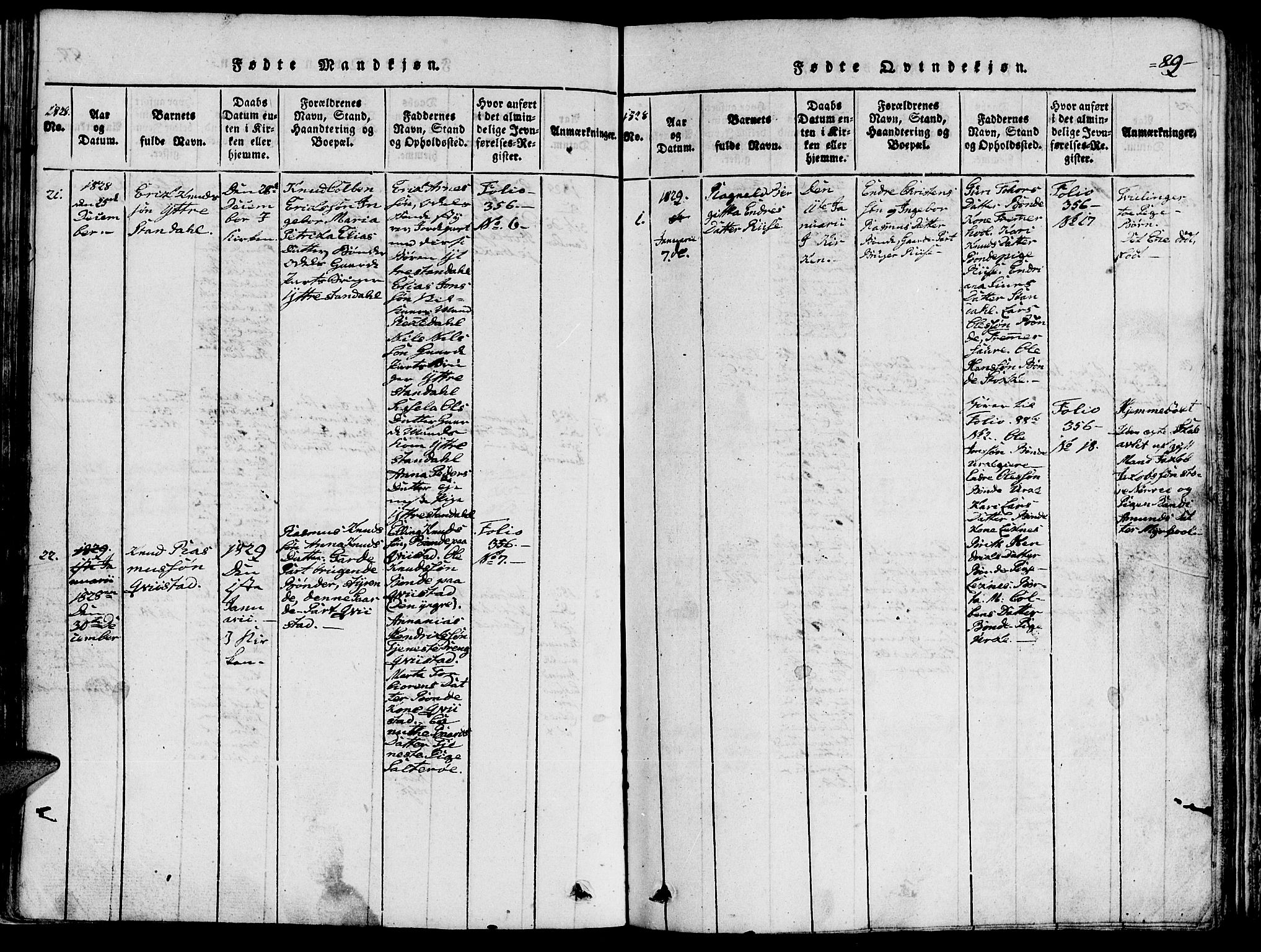 Ministerialprotokoller, klokkerbøker og fødselsregistre - Møre og Romsdal, AV/SAT-A-1454/515/L0207: Ministerialbok nr. 515A03, 1819-1829, s. 89