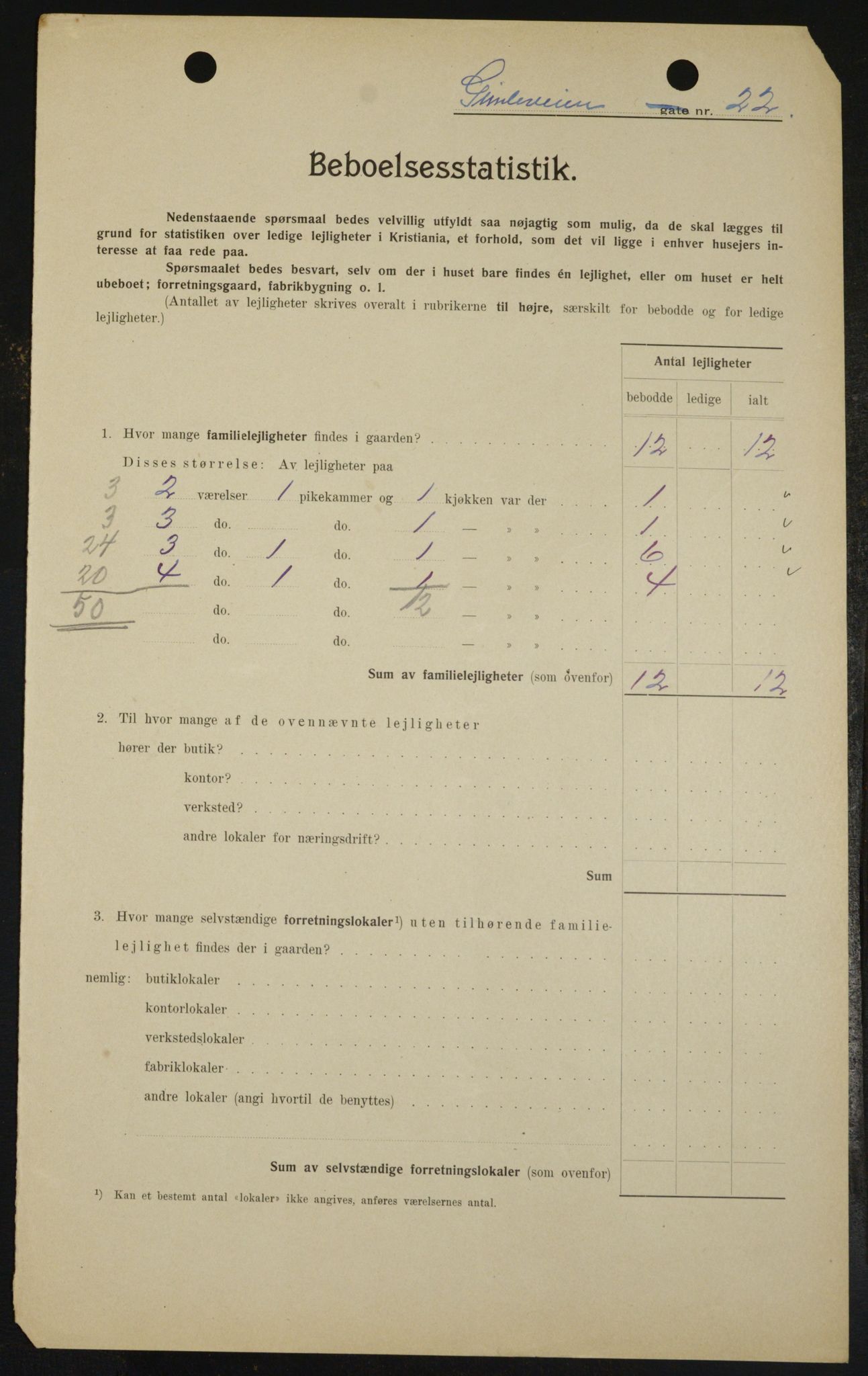 OBA, Kommunal folketelling 1.2.1909 for Kristiania kjøpstad, 1909, s. 26566