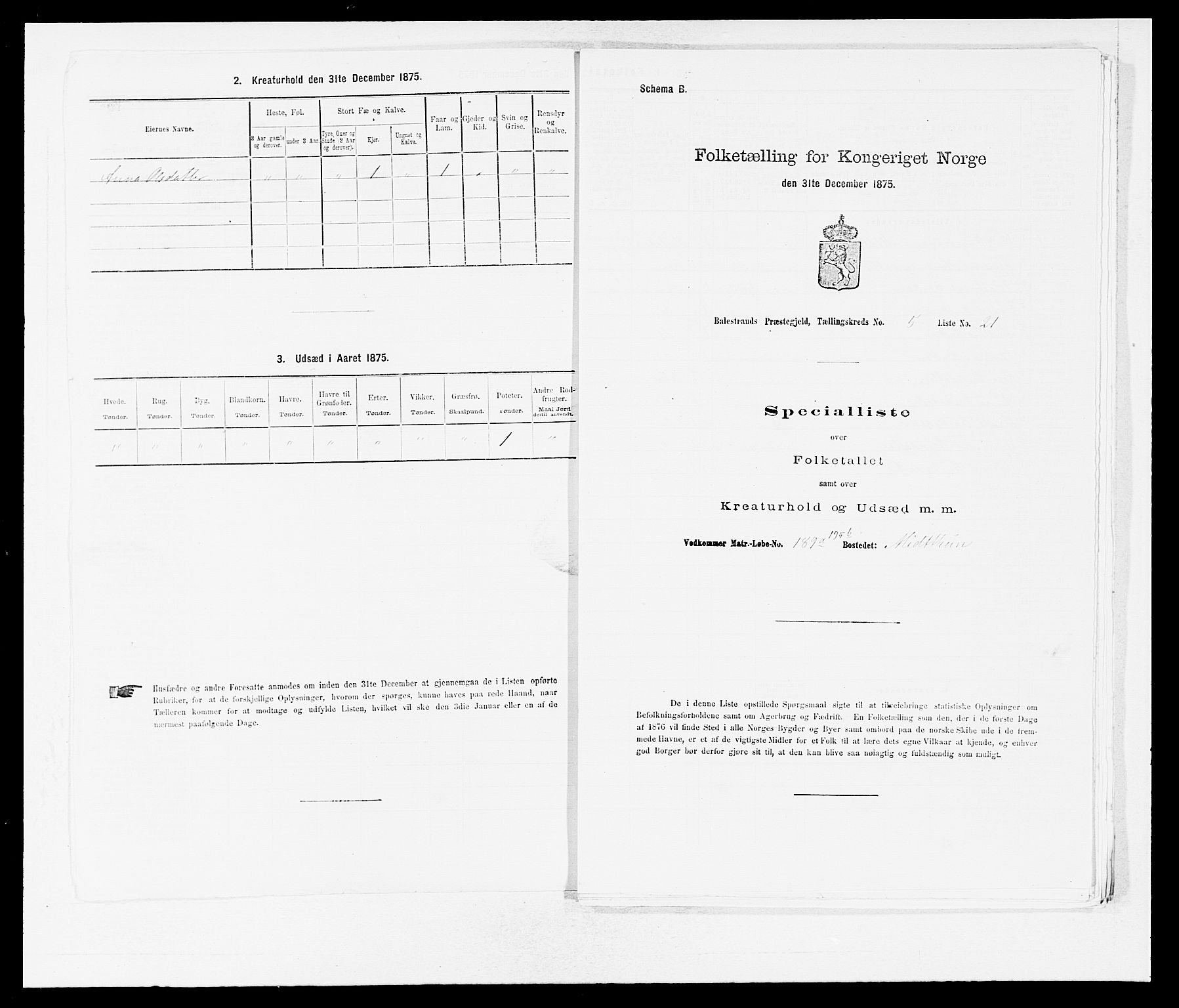 SAB, Folketelling 1875 for 1418P Balestrand prestegjeld, 1875, s. 642