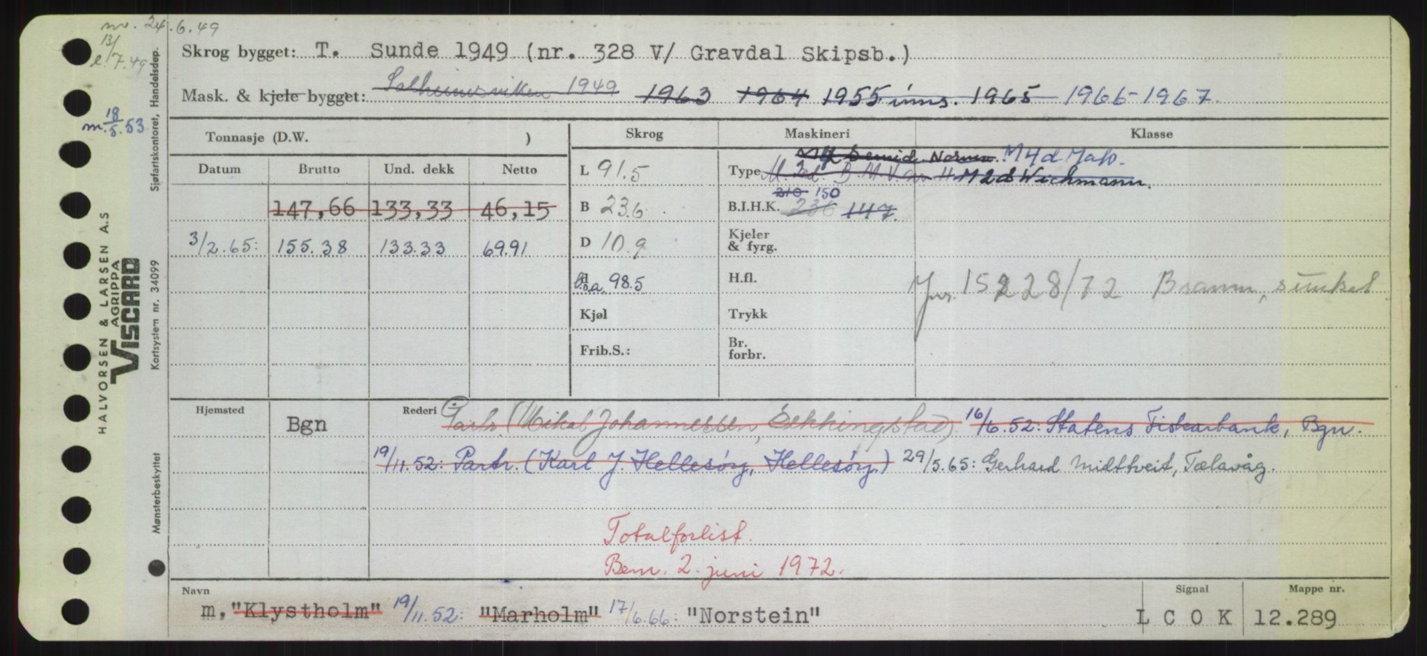 Sjøfartsdirektoratet med forløpere, Skipsmålingen, AV/RA-S-1627/H/Hd/L0027: Fartøy, Norhop-Nør, s. 167