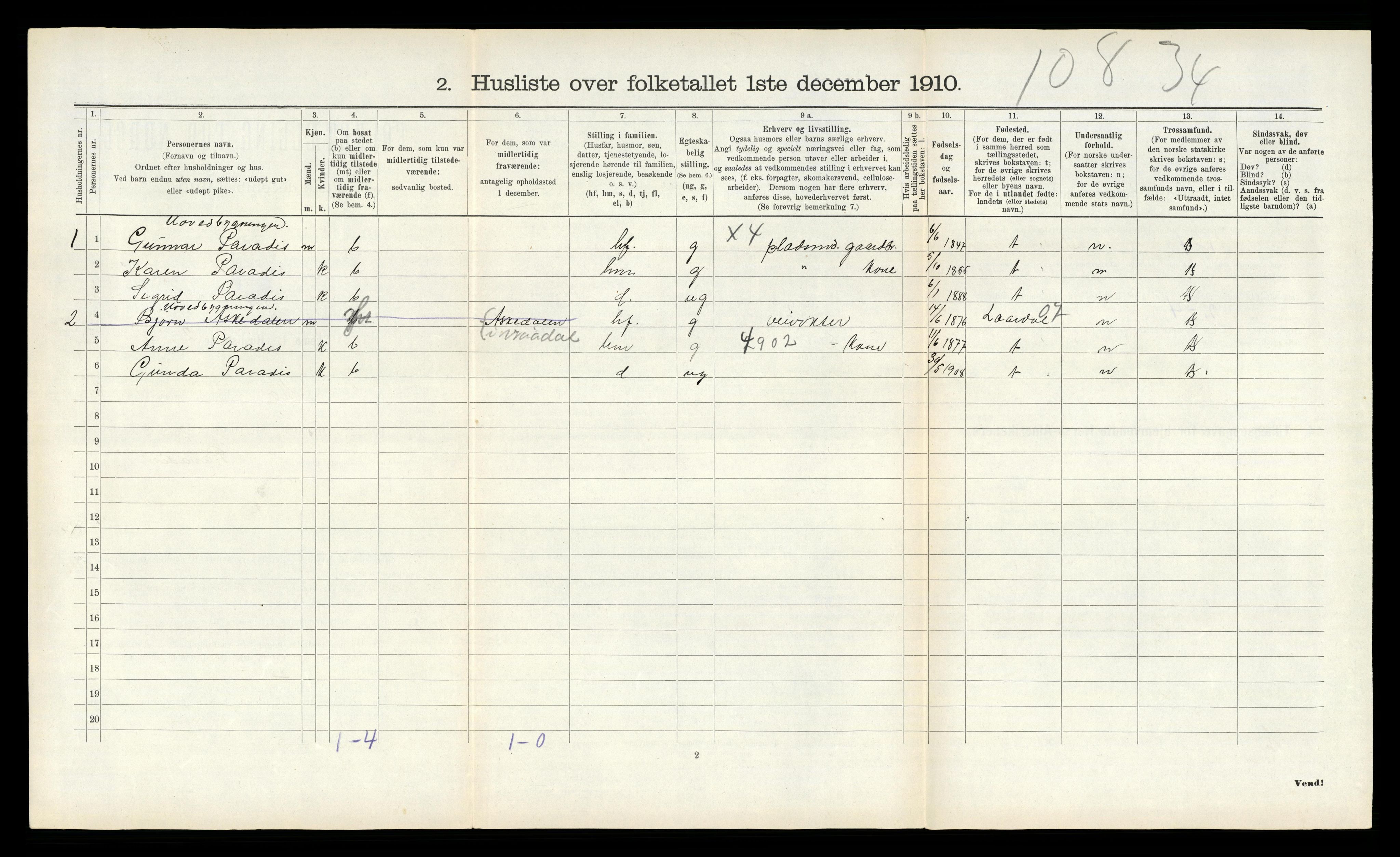 RA, Folketelling 1910 for 0832 Mo herred, 1910, s. 567