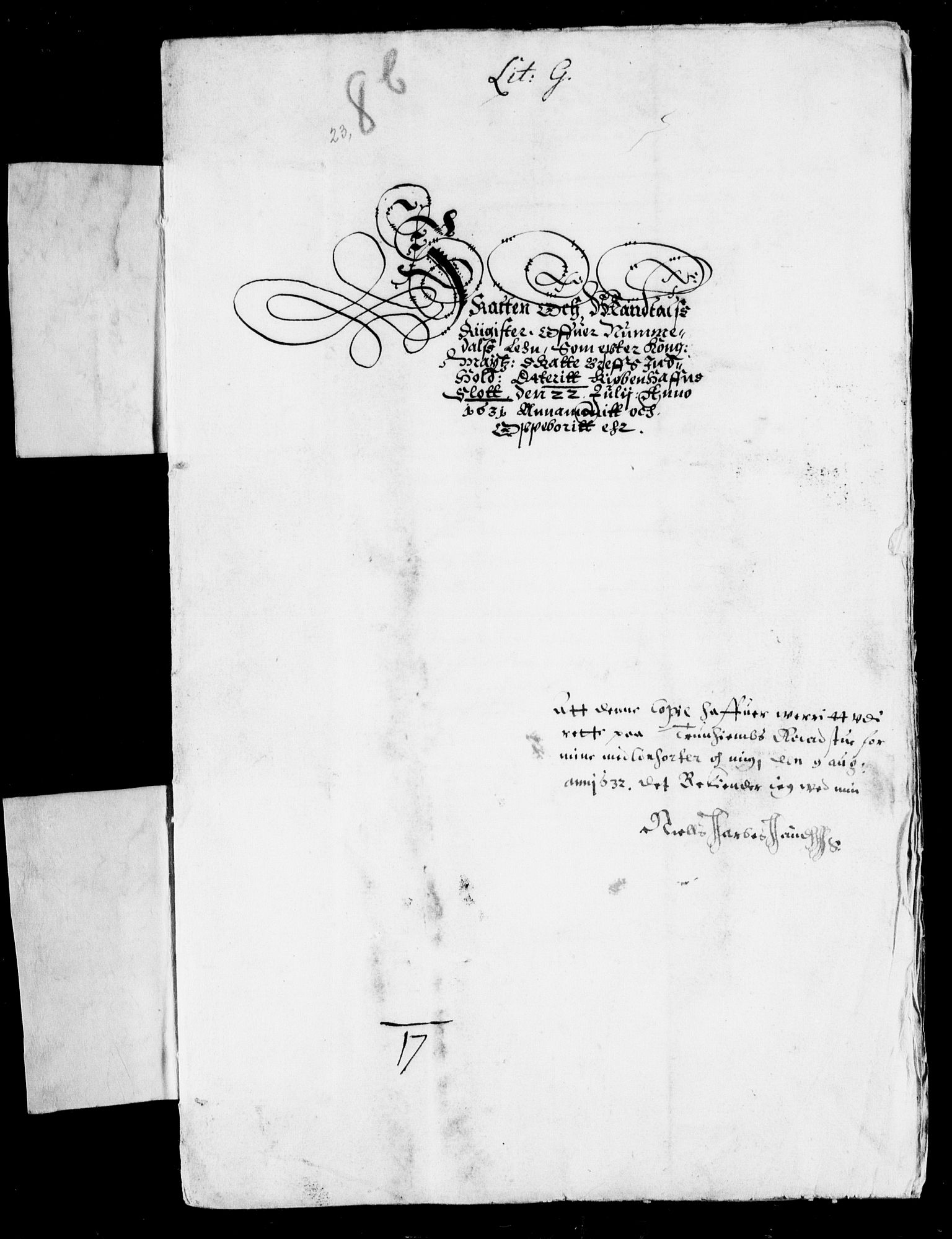 Danske Kanselli, Skapsaker, AV/RA-EA-4061/F/L0013: Skap 8, pakke 152B-161, 1606-1661, s. 85