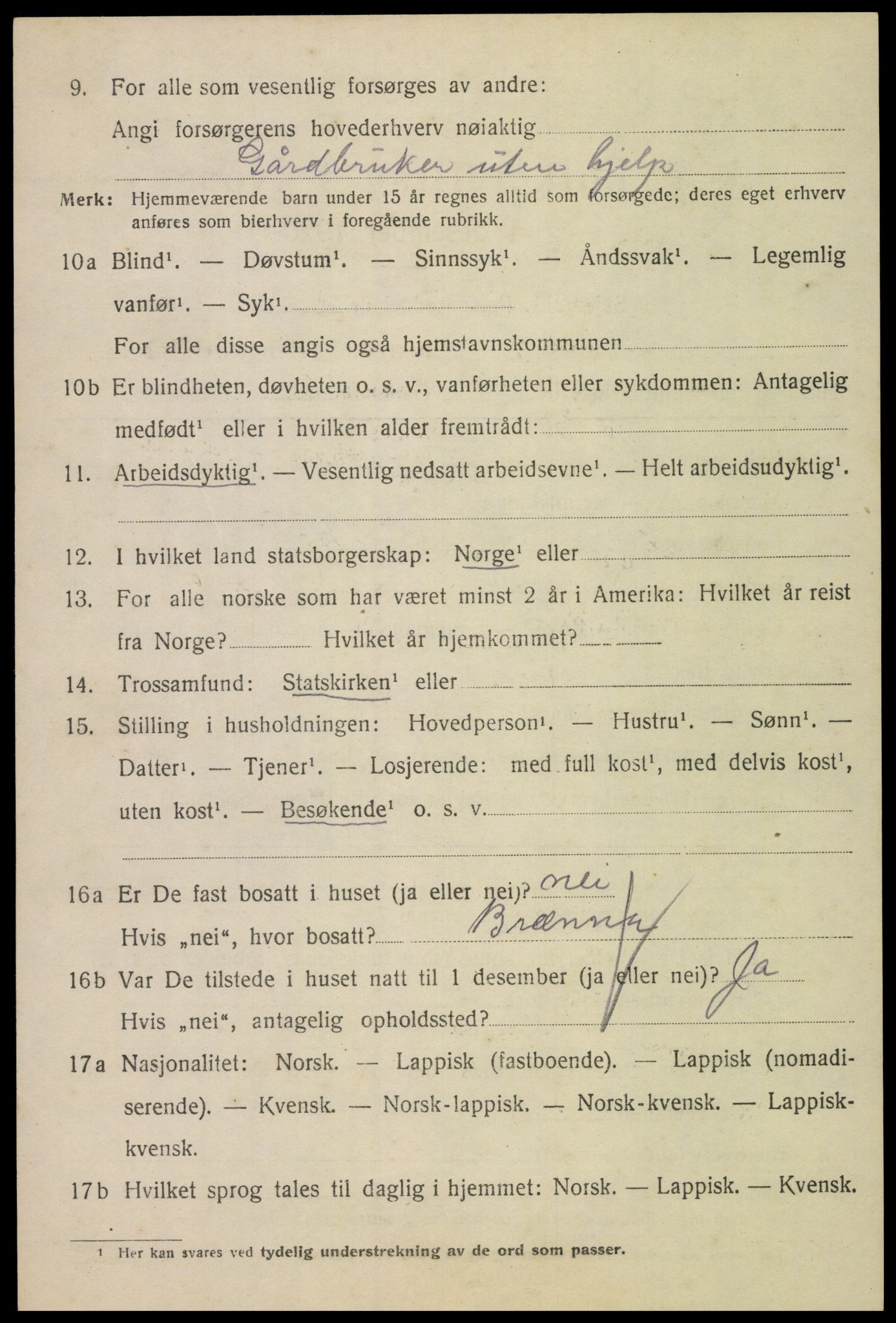 SAT, Folketelling 1920 for 1864 Gimsøy herred, 1920, s. 2816