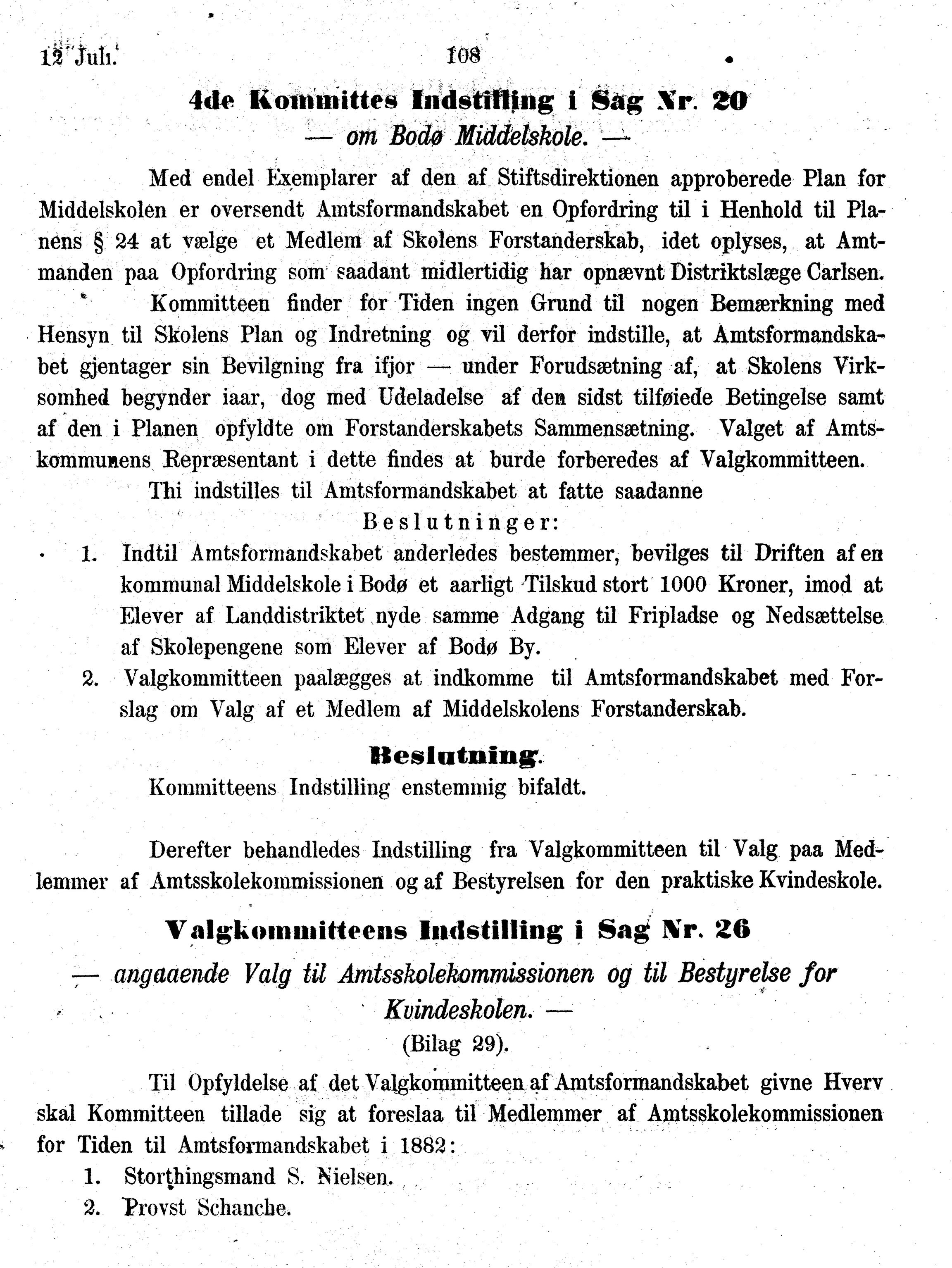 Nordland Fylkeskommune. Fylkestinget, AIN/NFK-17/176/A/Ac/L0010: Fylkestingsforhandlinger 1874-1880, 1874-1880