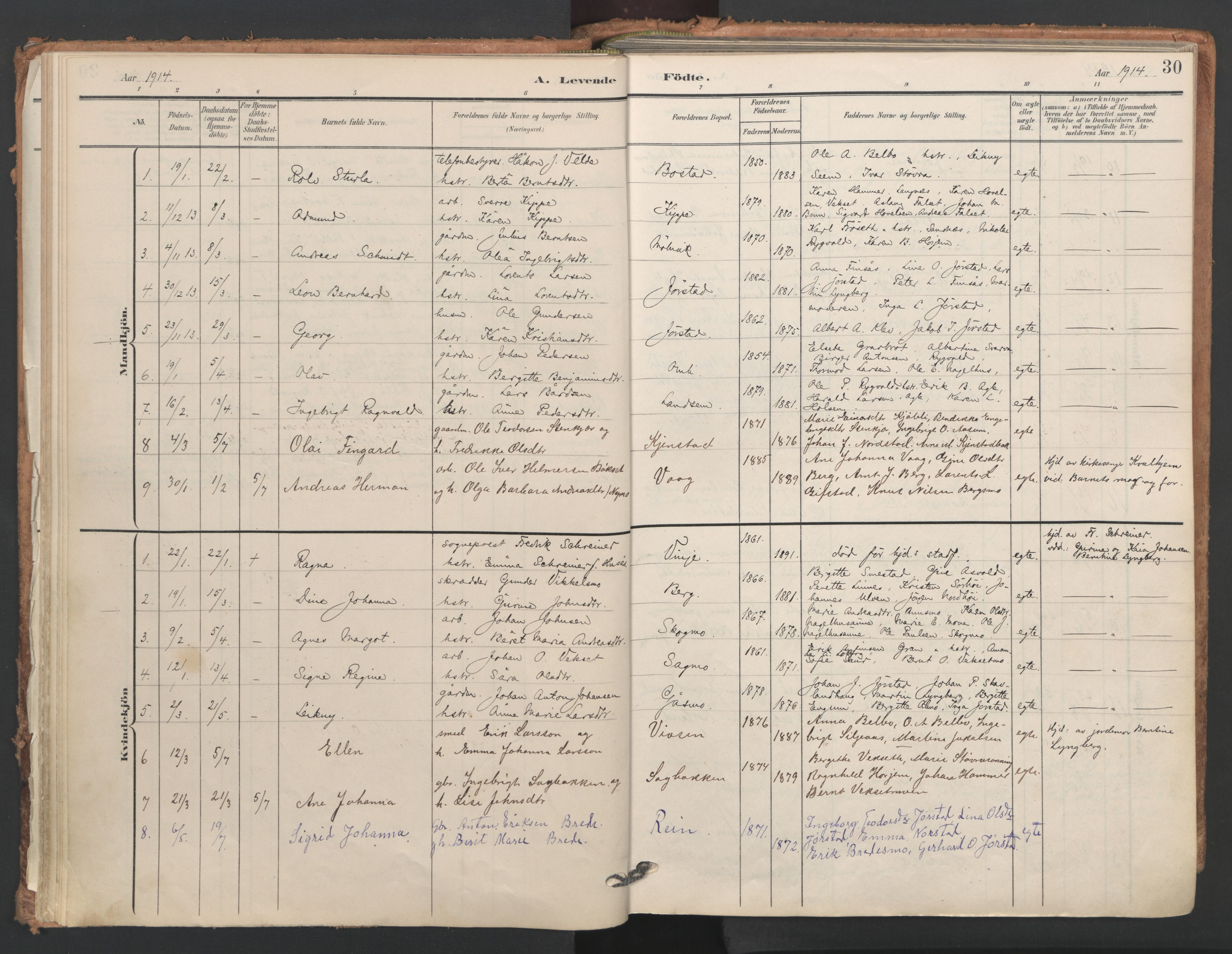 Ministerialprotokoller, klokkerbøker og fødselsregistre - Nord-Trøndelag, AV/SAT-A-1458/749/L0477: Ministerialbok nr. 749A11, 1902-1927, s. 30