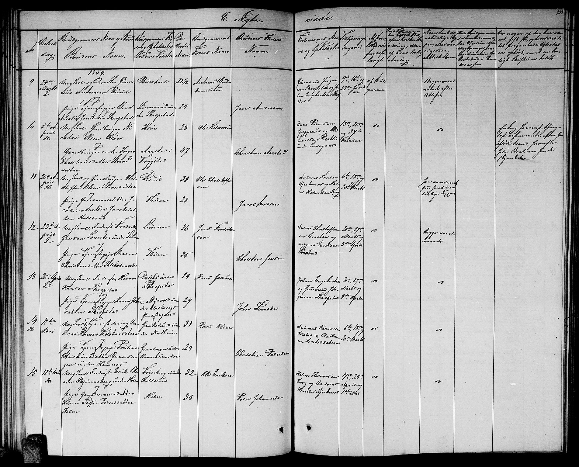 Høland prestekontor Kirkebøker, AV/SAO-A-10346a/G/Ga/L0004: Klokkerbok nr. I 4, 1854-1862, s. 273