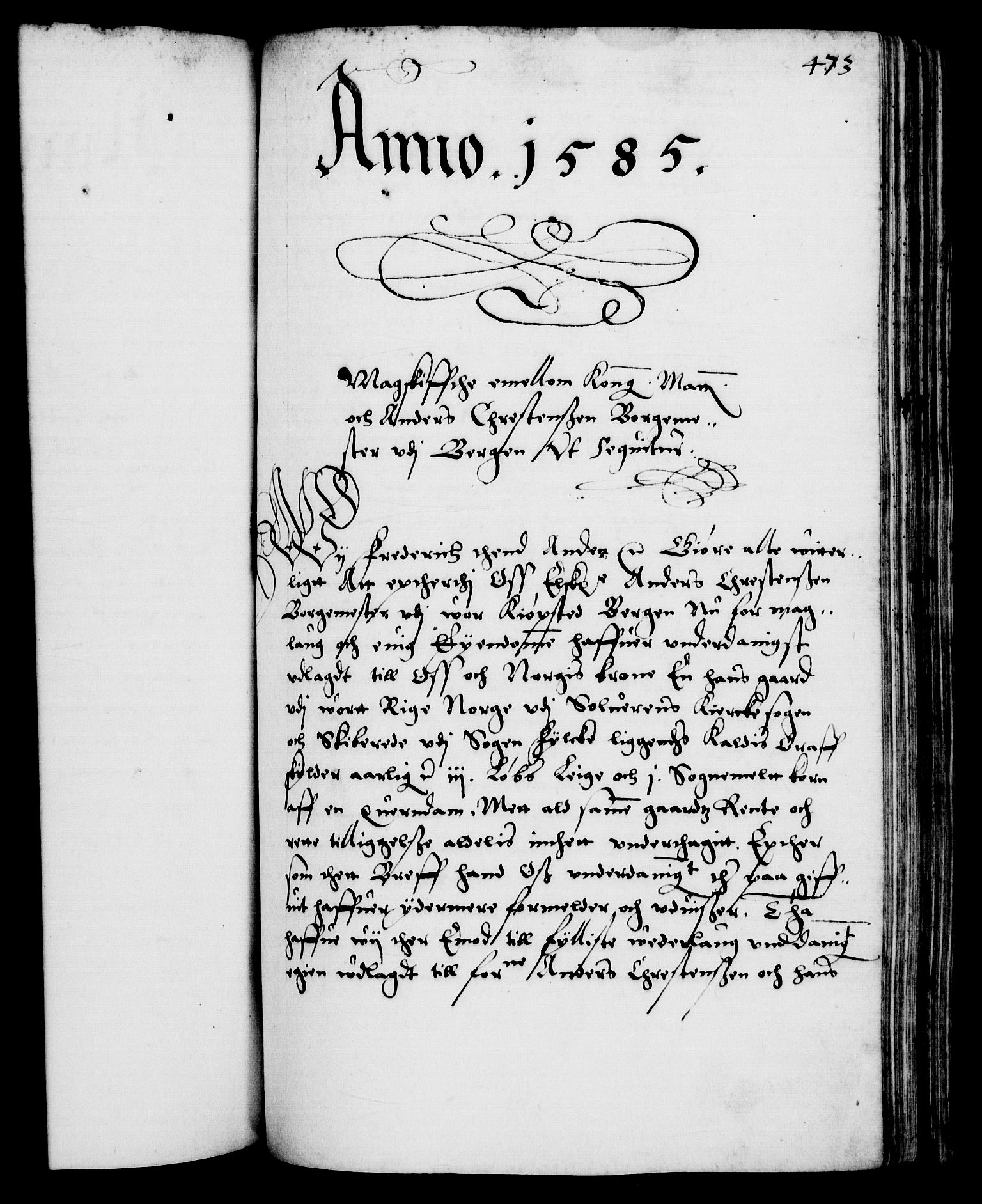 Danske Kanselli 1572-1799, RA/EA-3023/F/Fc/Fca/Fcaa/L0001: Norske registre (mikrofilm), 1572-1588, s. 473a