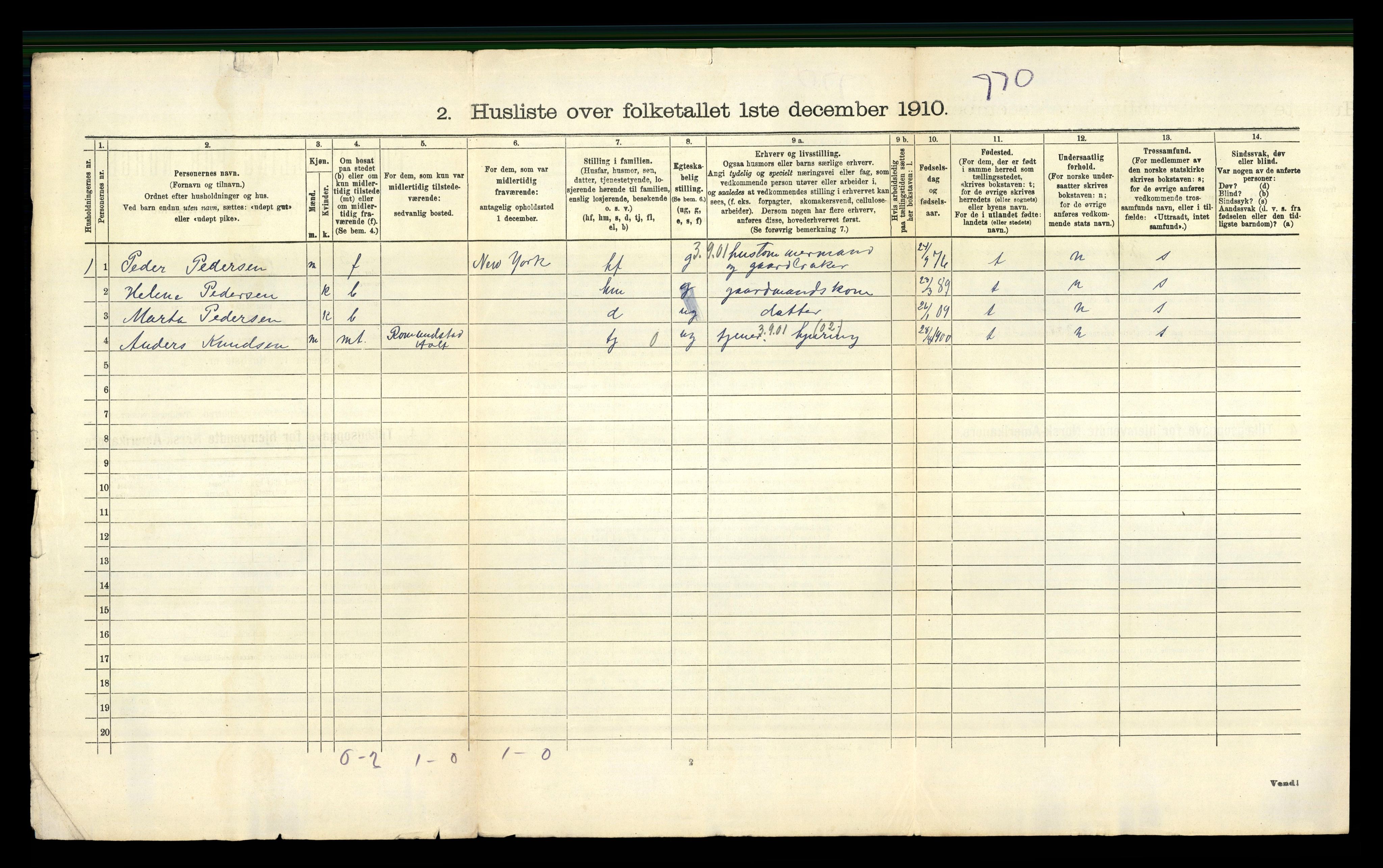 RA, Folketelling 1910 for 0914 Holt herred, 1910, s. 53