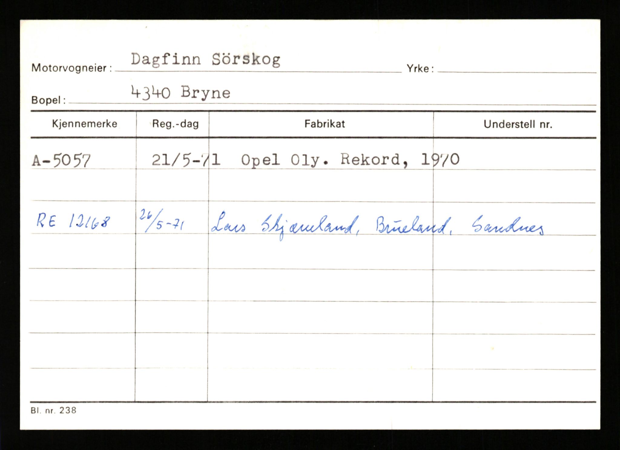 Stavanger trafikkstasjon, AV/SAST-A-101942/0/G/L0001: Registreringsnummer: 0 - 5782, 1930-1971, s. 2971