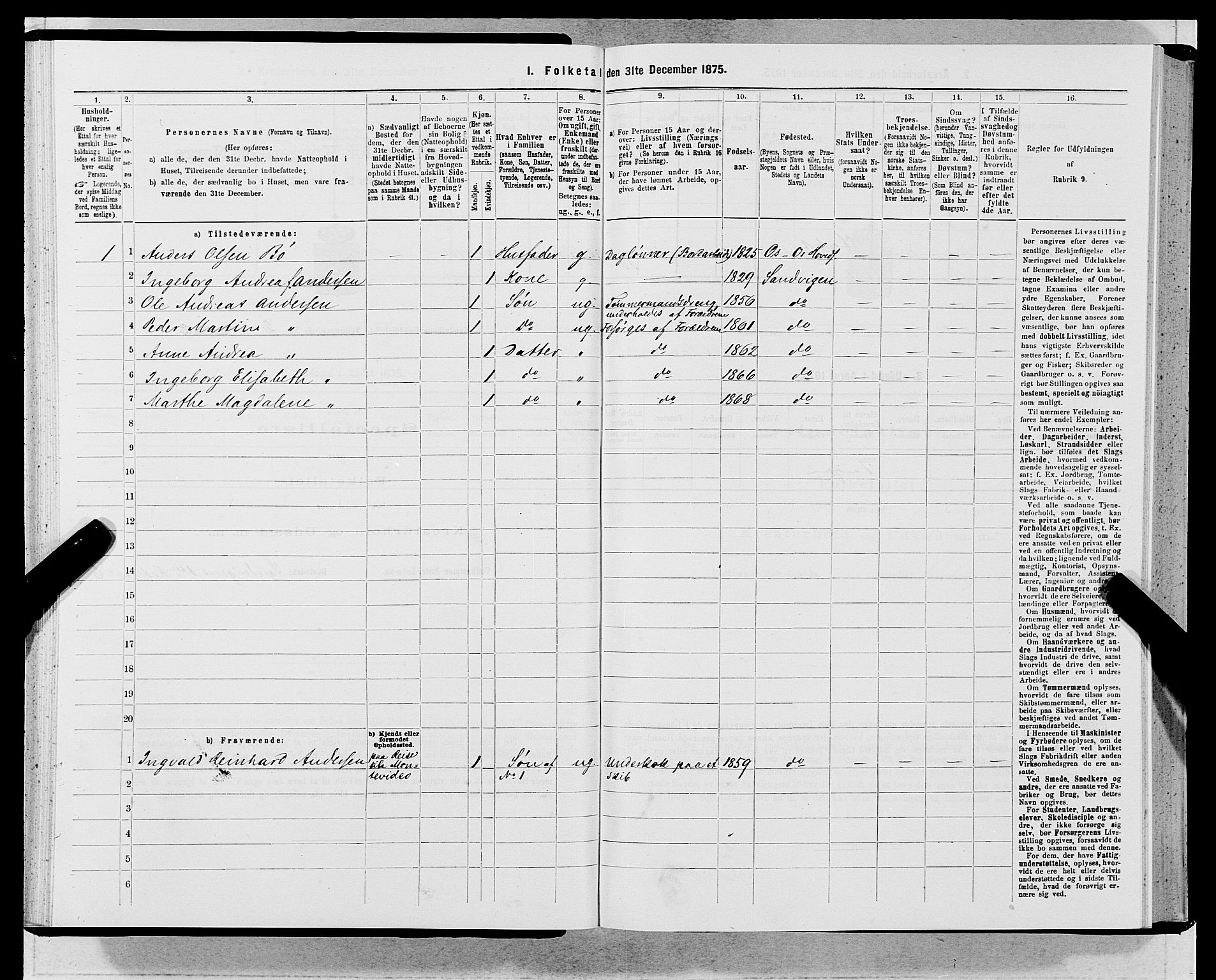 SAB, Folketelling 1875 for 1281L Bergen landdistrikt, Domkirkens landsokn og Sandvikens landsokn, 1875, s. 130