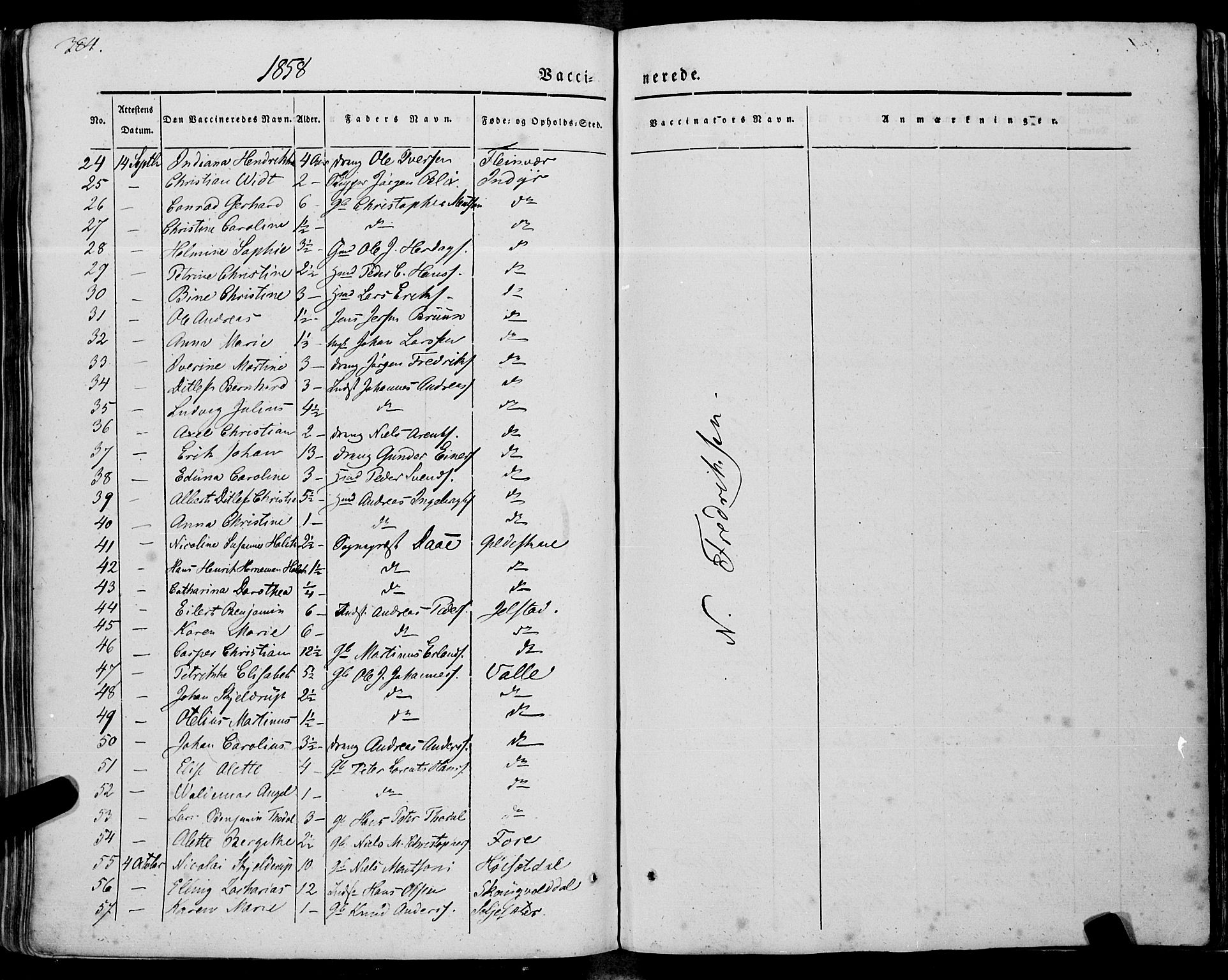 Ministerialprotokoller, klokkerbøker og fødselsregistre - Nordland, AV/SAT-A-1459/805/L0097: Ministerialbok nr. 805A04, 1837-1861, s. 384