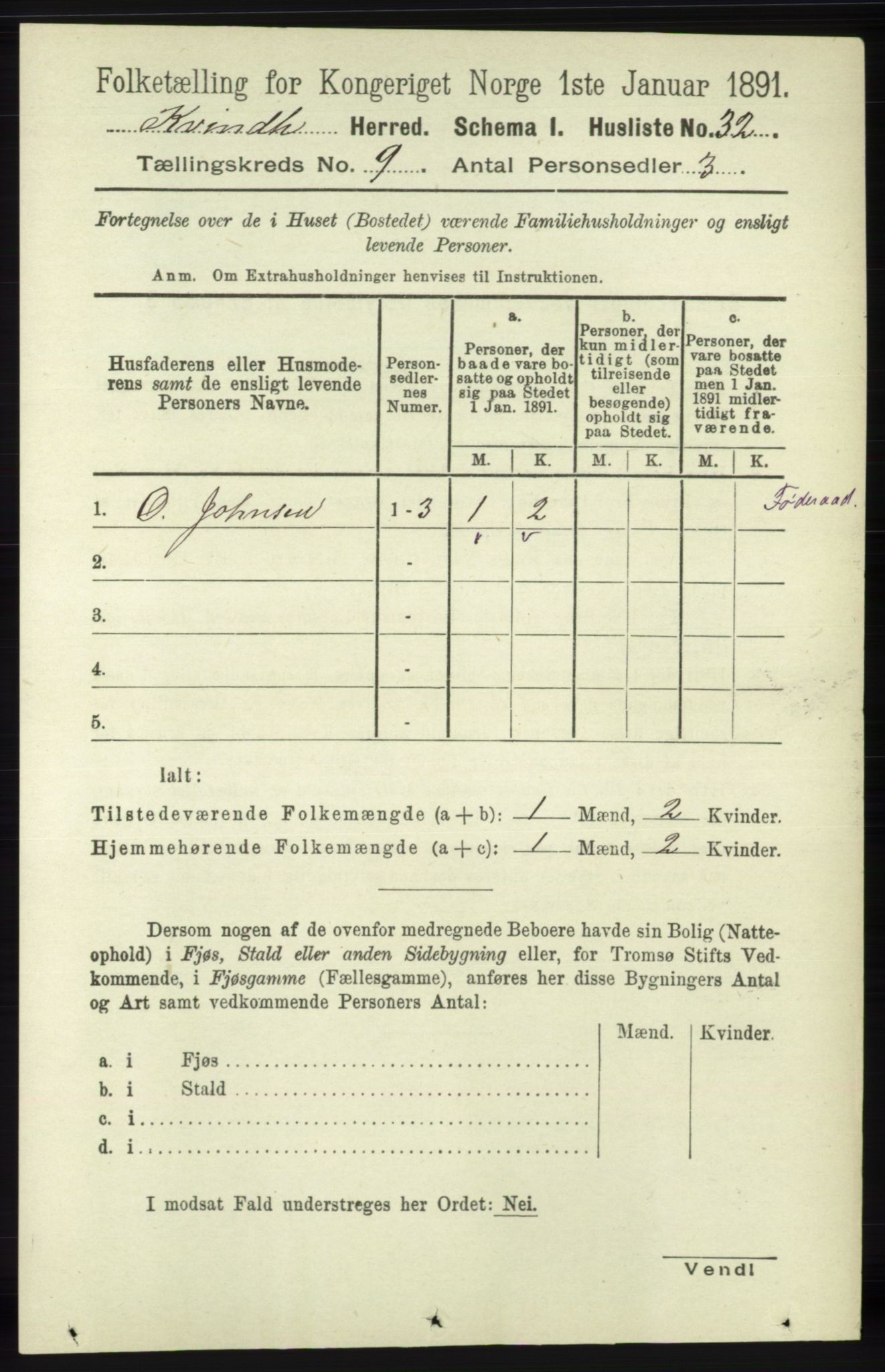 RA, Folketelling 1891 for 1224 Kvinnherad herred, 1891, s. 3296