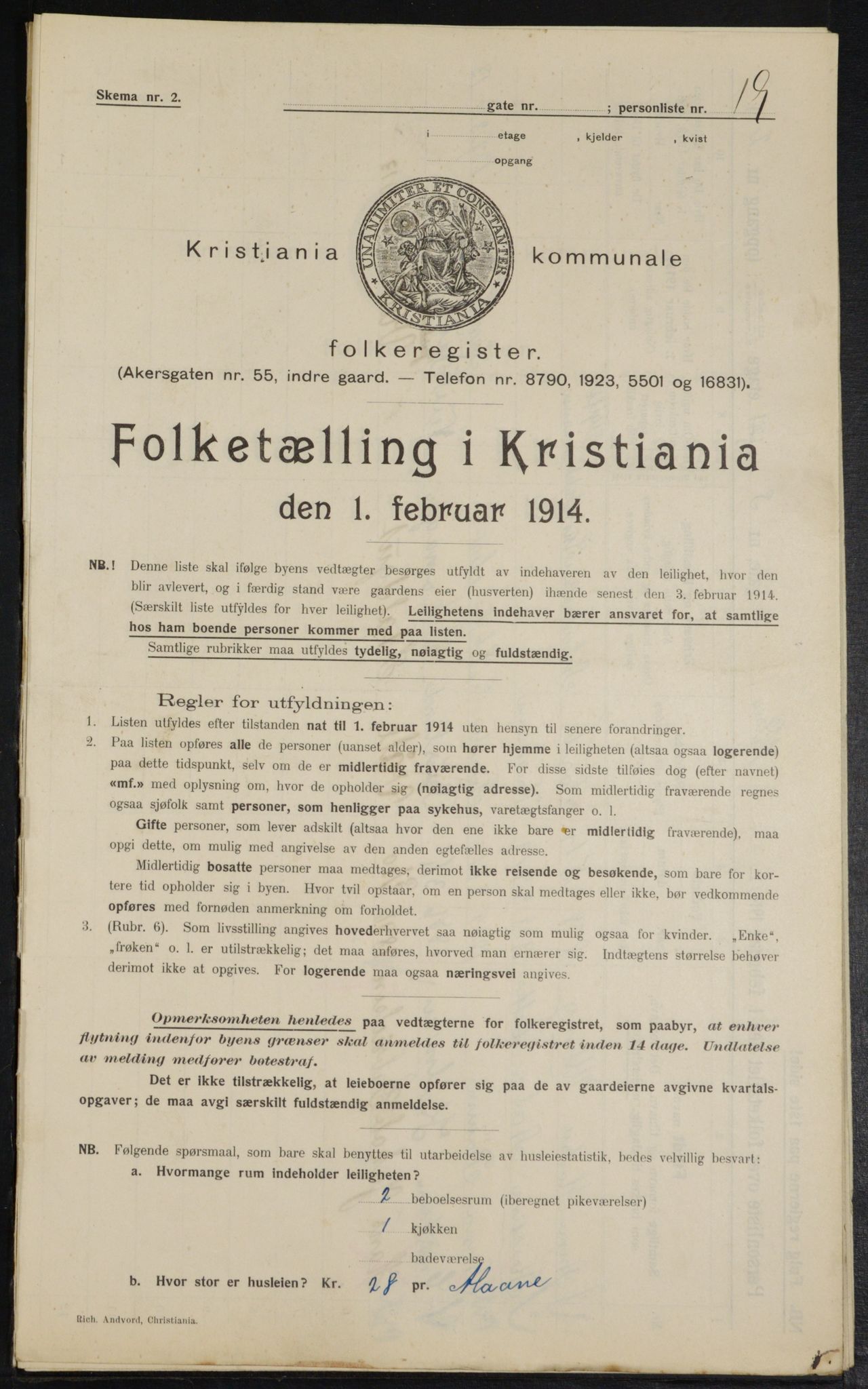 OBA, Kommunal folketelling 1.2.1914 for Kristiania, 1914, s. 129328