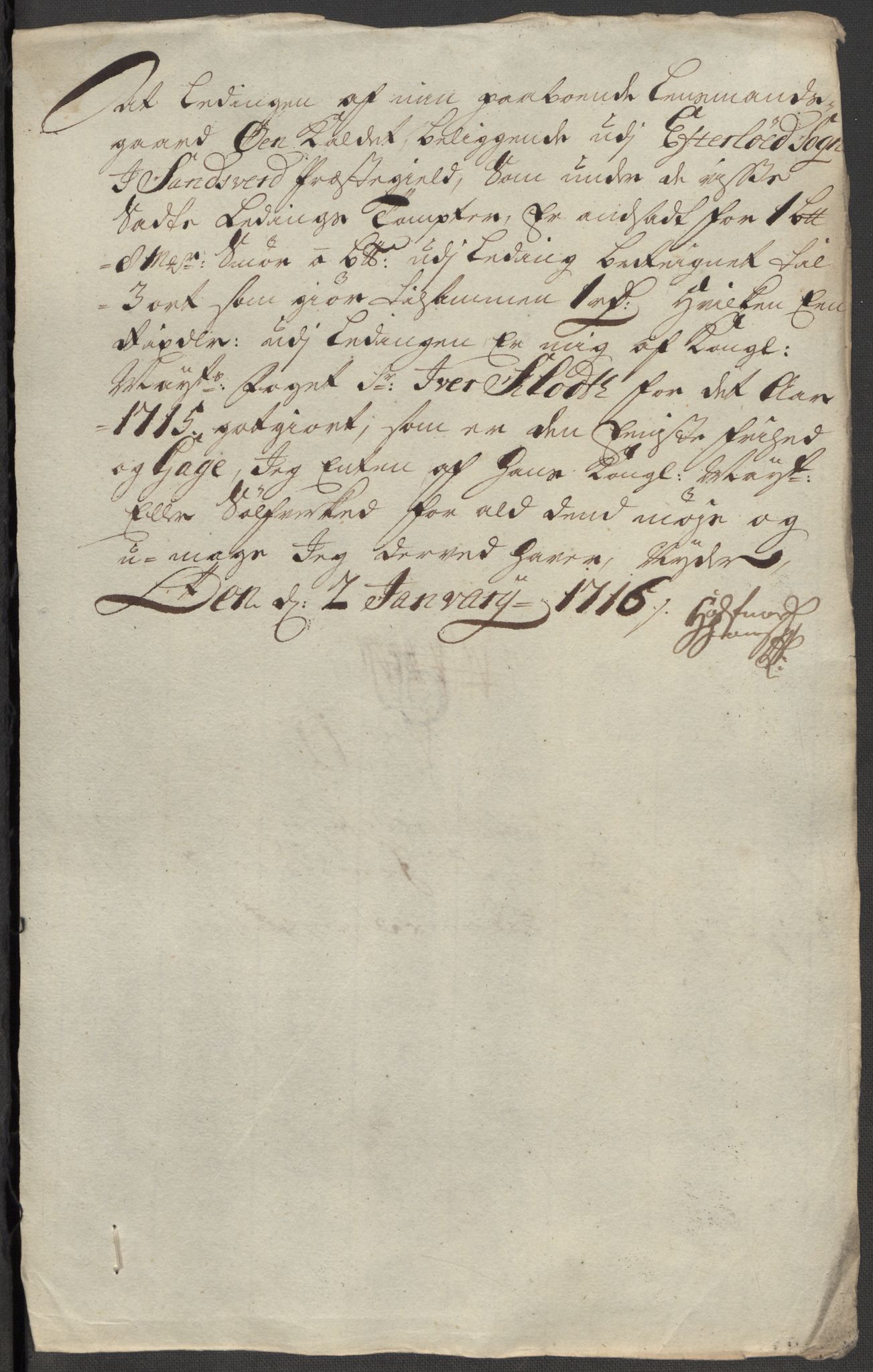 Rentekammeret inntil 1814, Reviderte regnskaper, Fogderegnskap, AV/RA-EA-4092/R24/L1591: Fogderegnskap Numedal og Sandsvær, 1715, s. 295