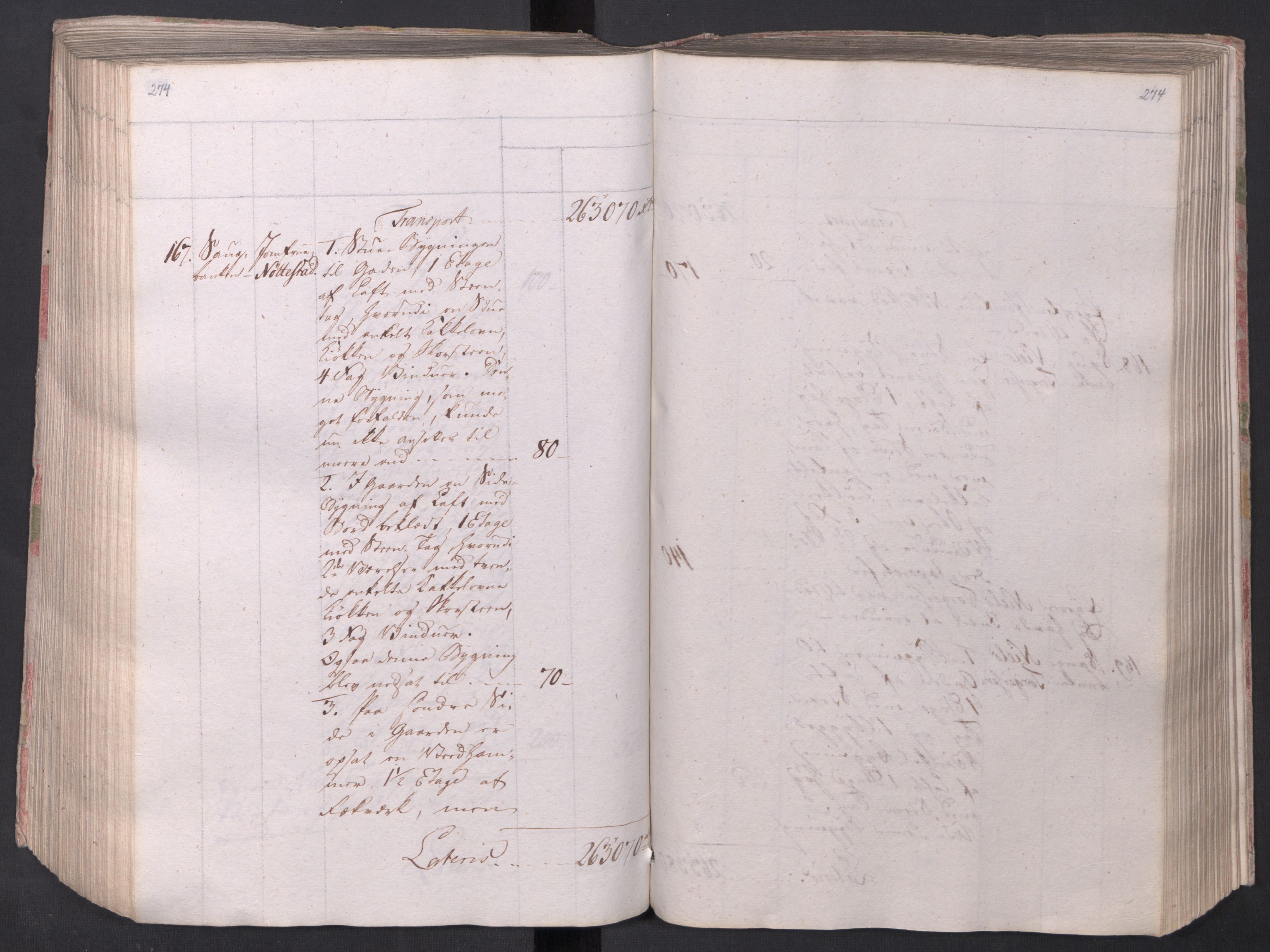 Kristiania stiftamt, AV/SAO-A-10386/I/Ia/L0015: Branntakster, 1797, s. 274