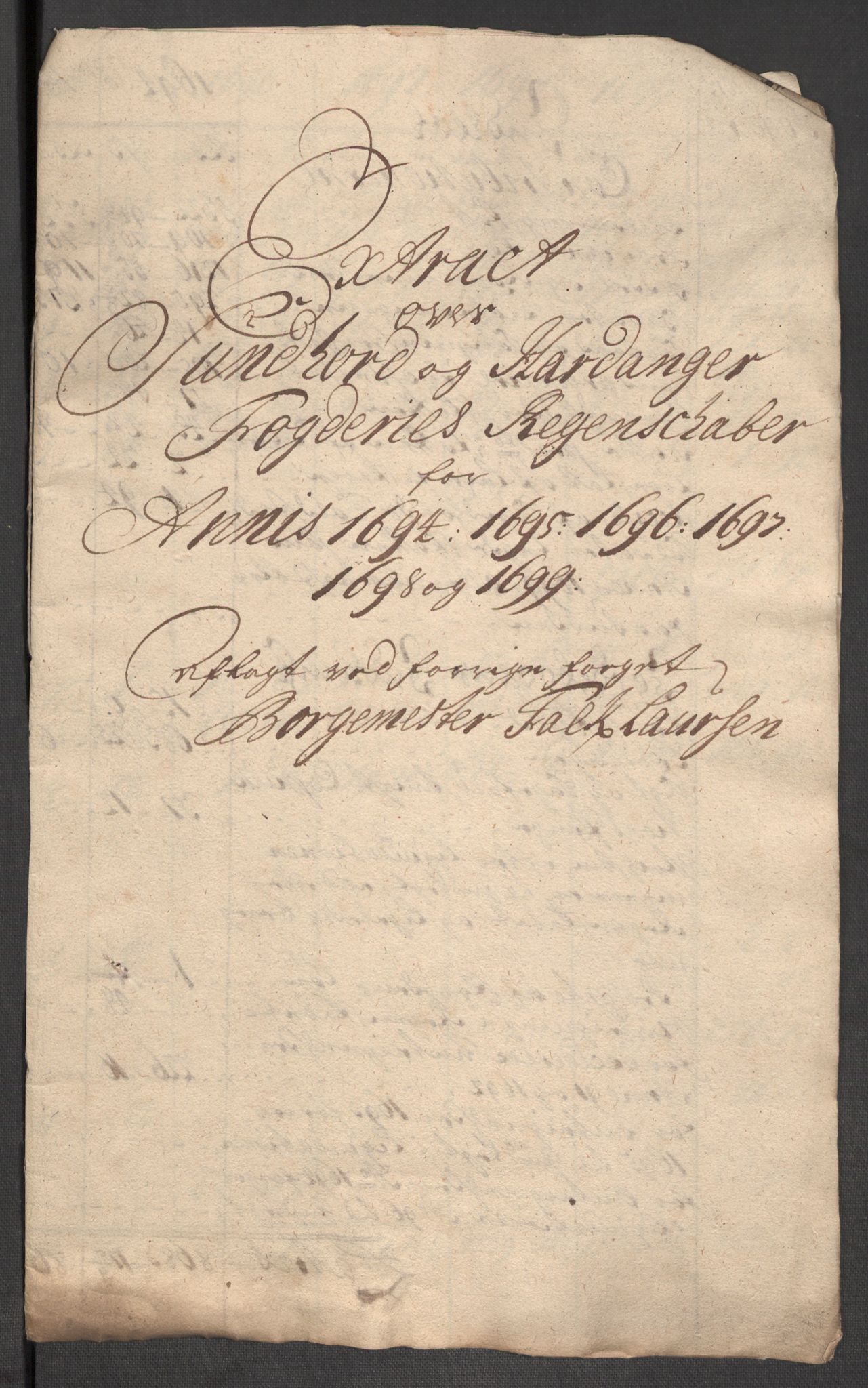 Rentekammeret inntil 1814, Reviderte regnskaper, Fogderegnskap, AV/RA-EA-4092/R48/L2978: Fogderegnskap Sunnhordland og Hardanger, 1699, s. 672