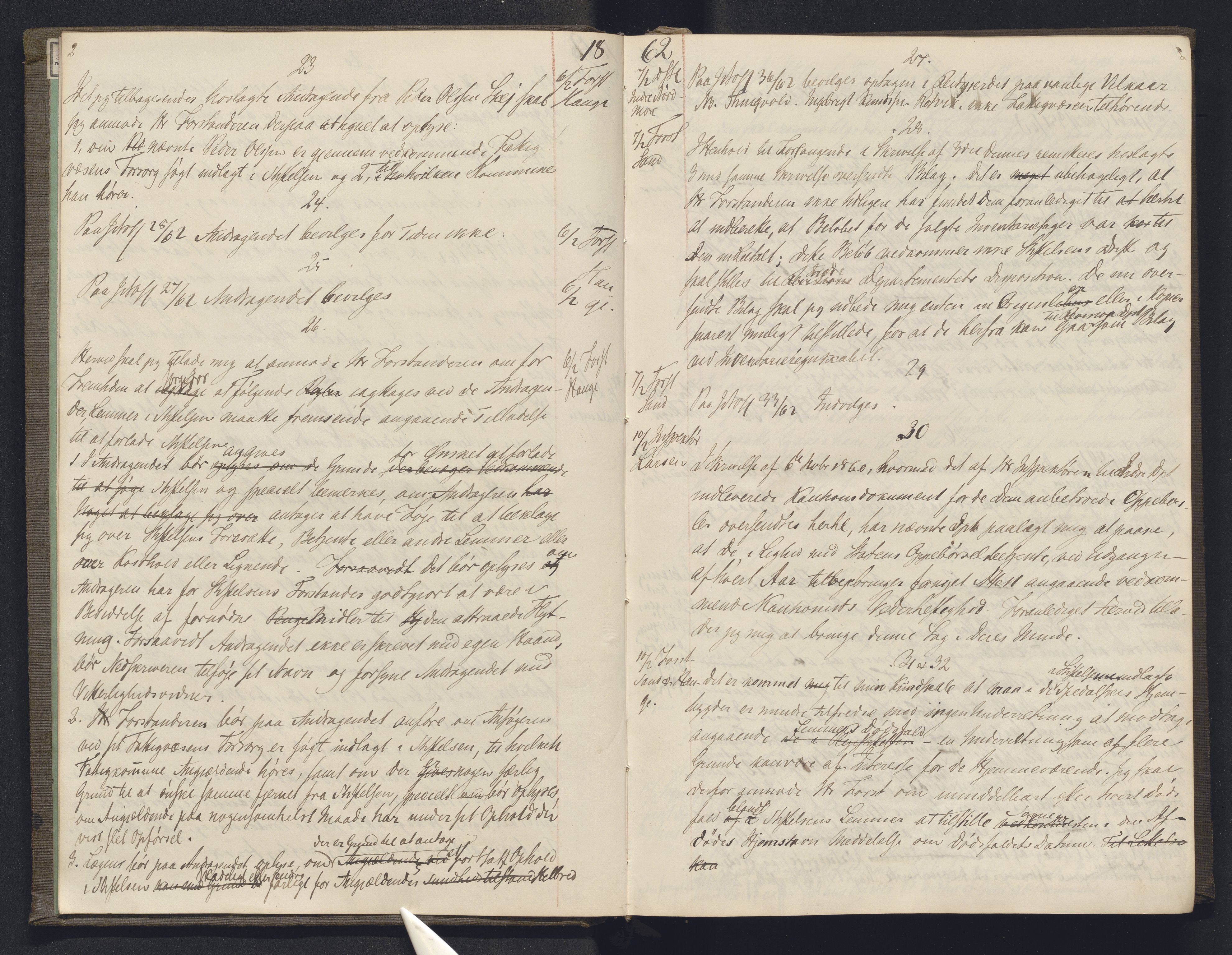 Lepraarkiver - Overlegen for den spedalske sykdom, AV/SAB-A-61001/B.b/L0003: Kopibok, 1862-1865, s. 2-3