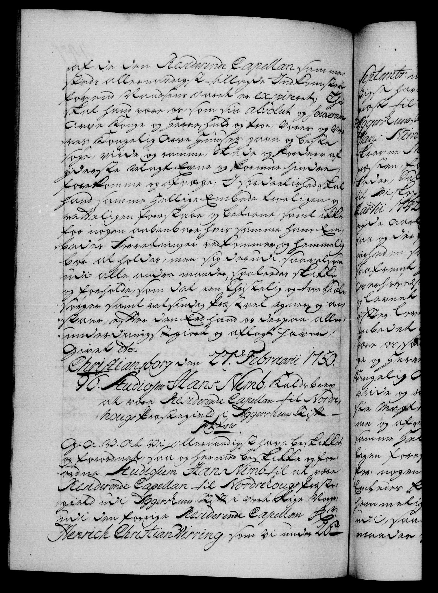 Danske Kanselli 1572-1799, RA/EA-3023/F/Fc/Fca/Fcaa/L0036: Norske registre, 1749-1750, s. 447b