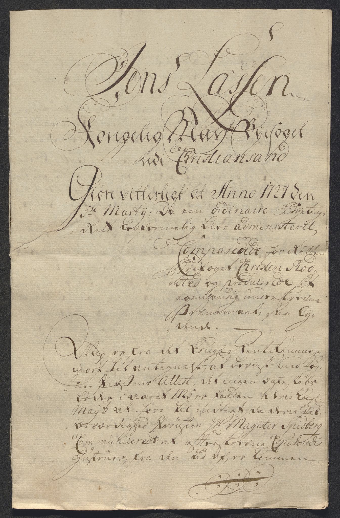 Rentekammeret inntil 1814, Reviderte regnskaper, Byregnskaper, AV/RA-EA-4066/R/Rm/L0286: [M19] Sikt og sakefall, 1719-1727, s. 515