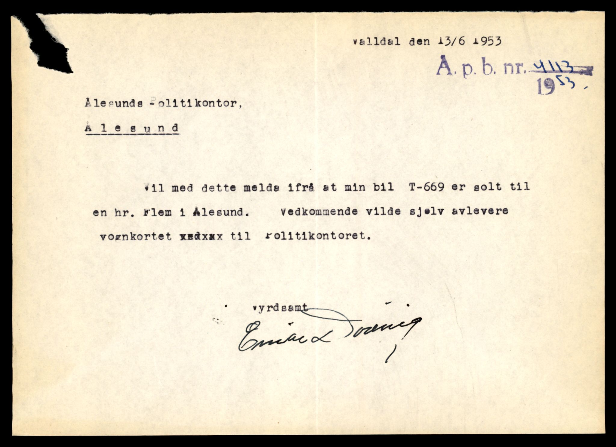 Møre og Romsdal vegkontor - Ålesund trafikkstasjon, SAT/A-4099/F/Fe/L0007: Registreringskort for kjøretøy T 651 - T 746, 1927-1998, s. 641