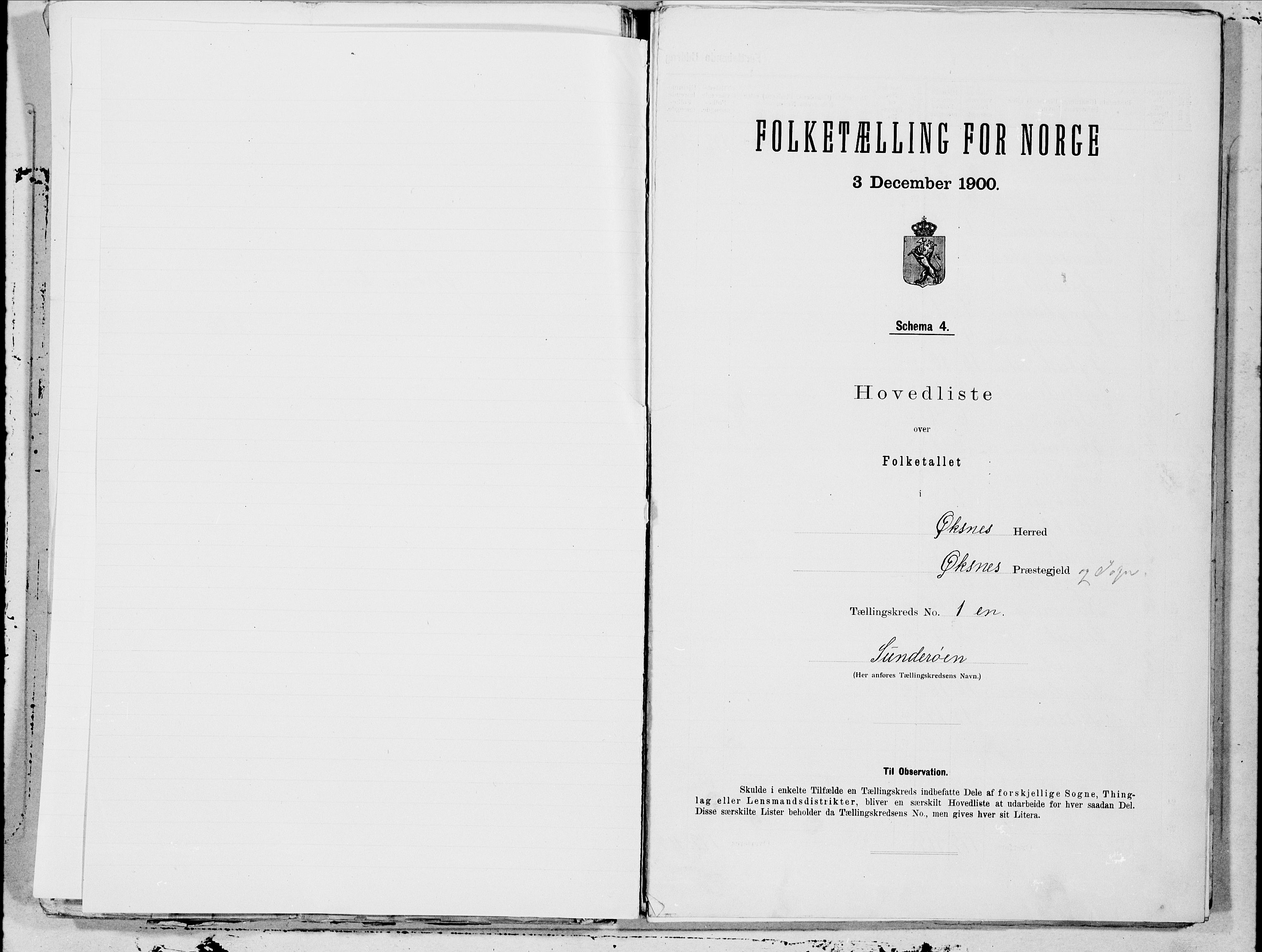 SAT, Folketelling 1900 for 1868 Øksnes herred, 1900, s. 2