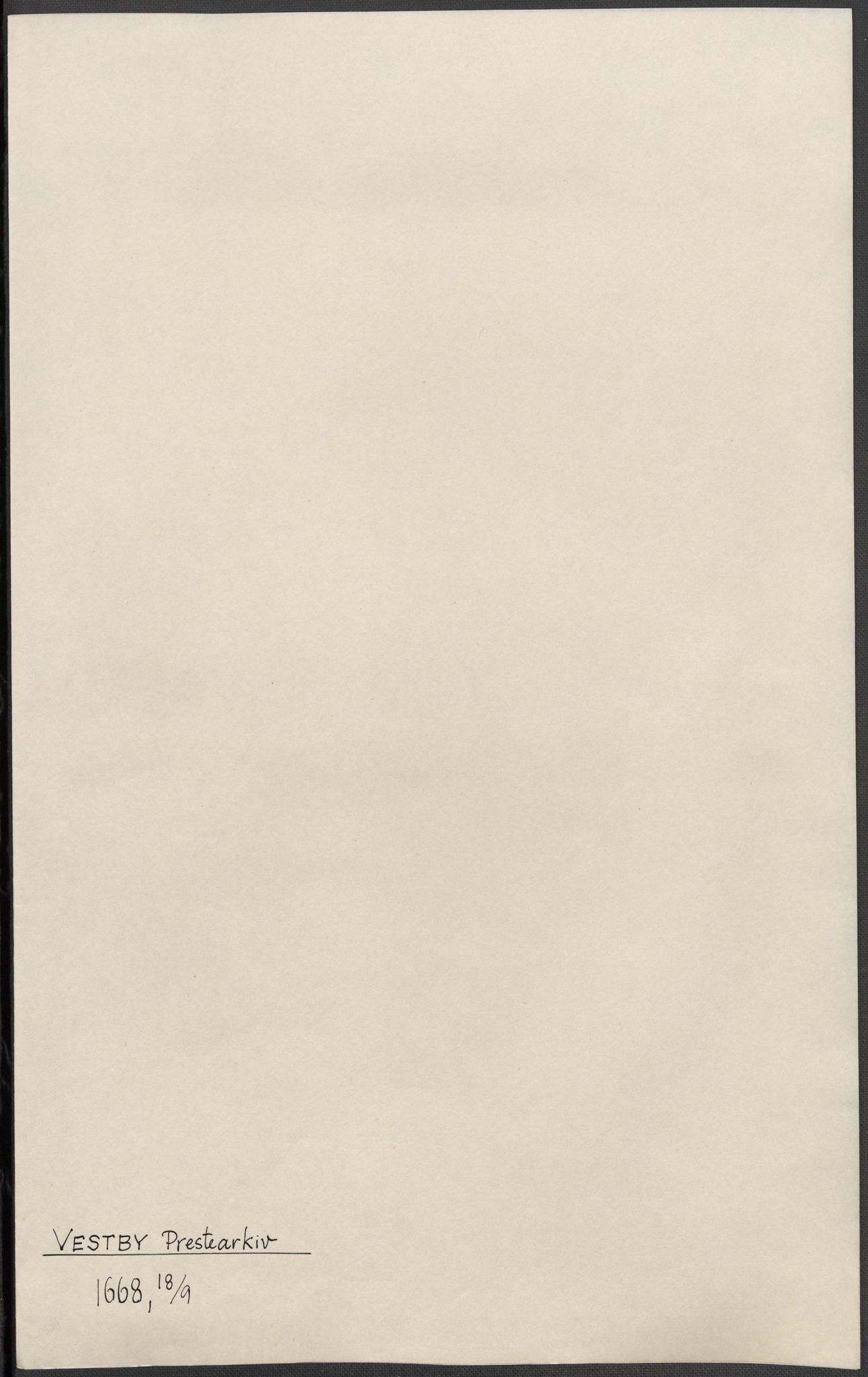 Riksarkivets diplomsamling, RA/EA-5965/F15/L0006: Prestearkiv - Akershus, 1593-1865, s. 274