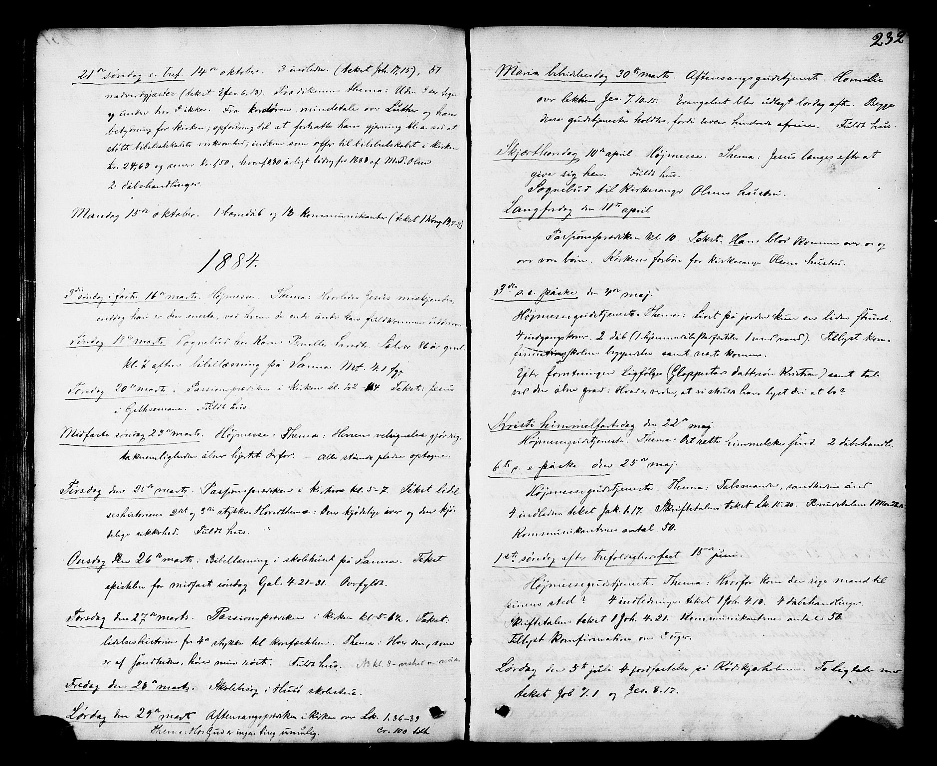 Ministerialprotokoller, klokkerbøker og fødselsregistre - Nordland, SAT/A-1459/840/L0579: Ministerialbok nr. 840A01, 1863-1887, s. 232