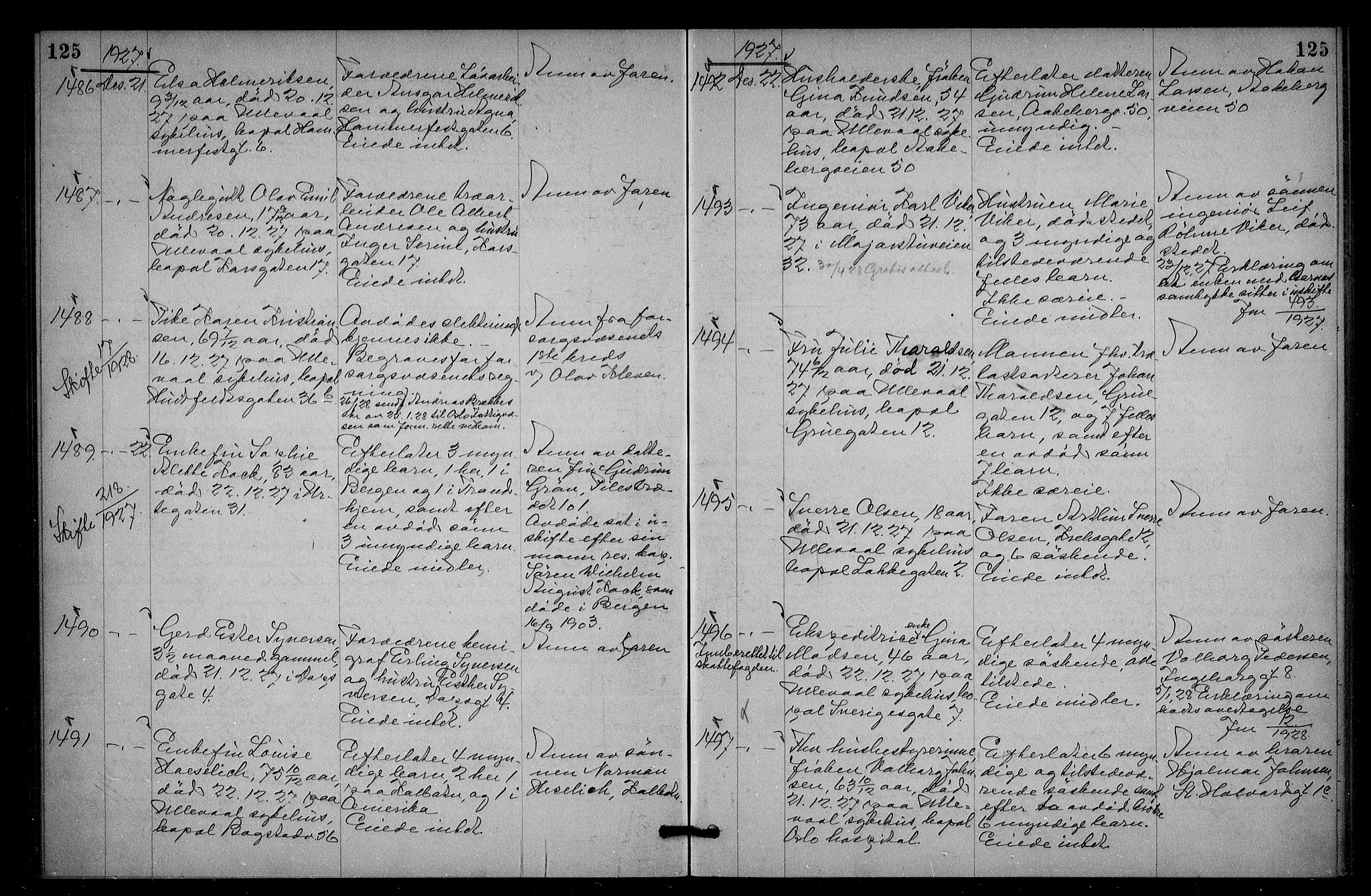 Oslo skifterett, AV/SAO-A-10383/G/Ga/Gac/L0014: Dødsfallsprotokoll, 1927-1928, s. 125