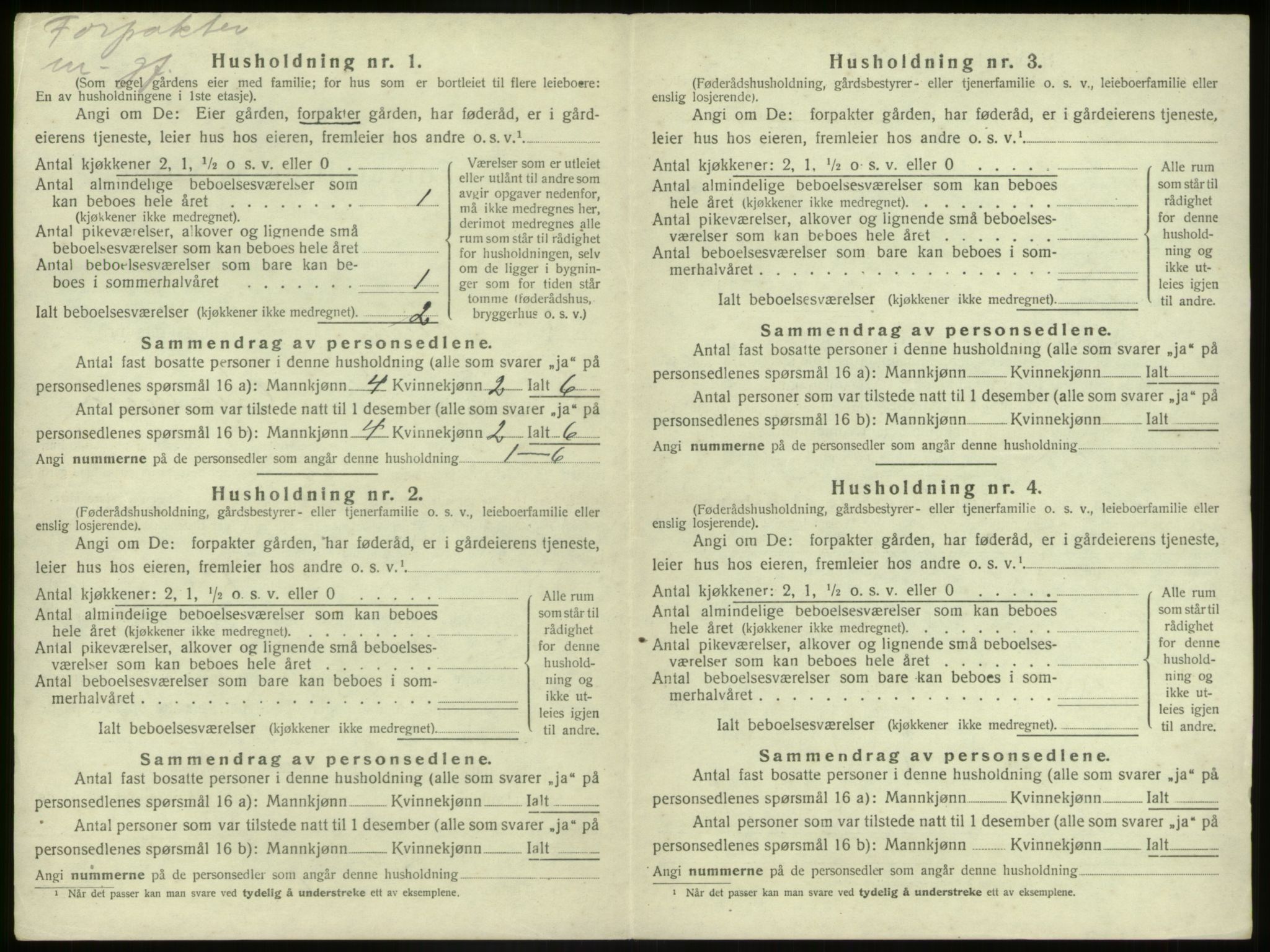 SAB, Folketelling 1920 for 1437 Kinn herred, 1920, s. 1350