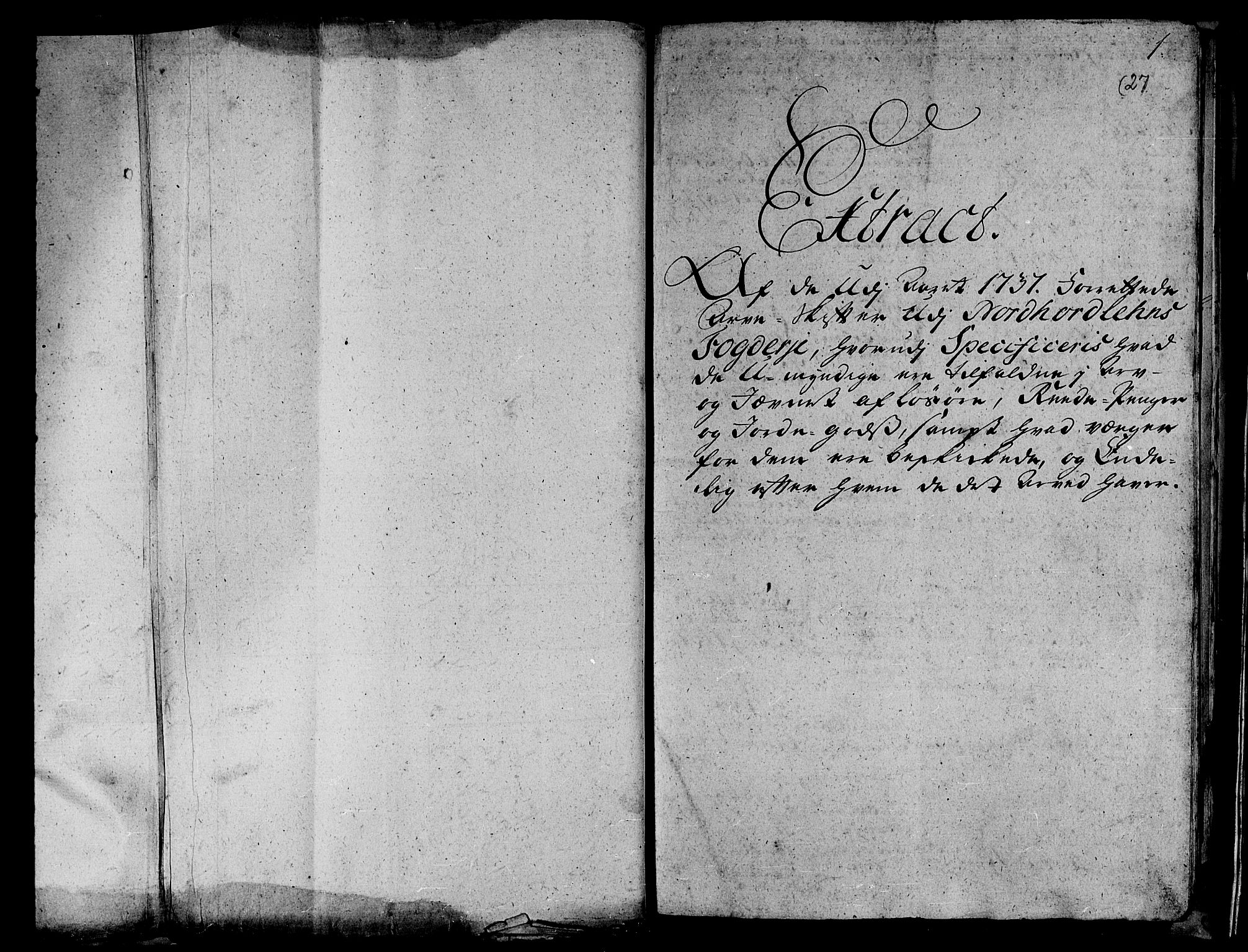 Nordhordland sorenskrivar, SAB/A-2901/1/H/Ha/L0003: Skifteprotokollar Nordhordland , 1731-1748, s. 26b-27a
