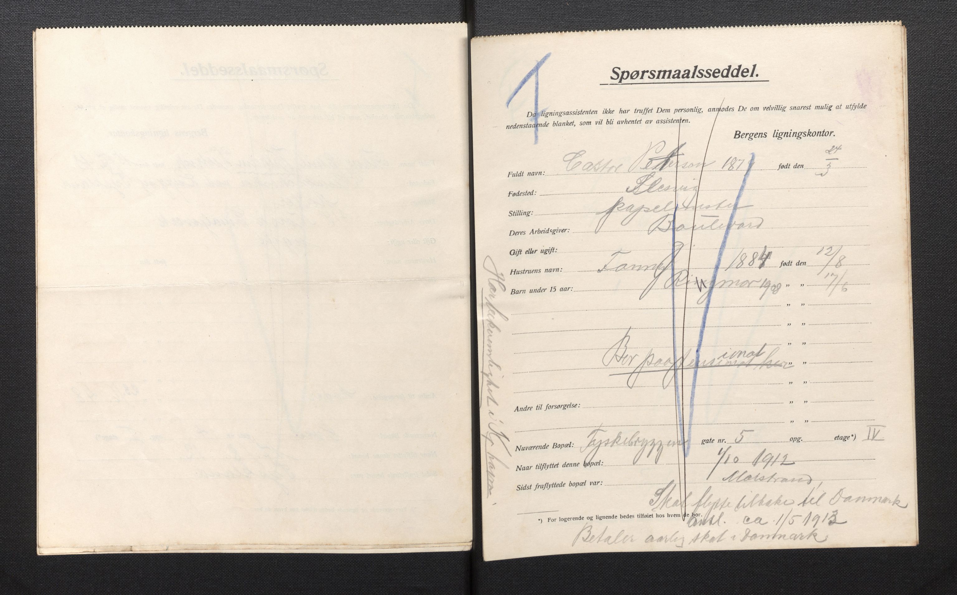 SAB, Kommunal folketelling 1913 for Bergen kjøpstad, 1913, s. 31