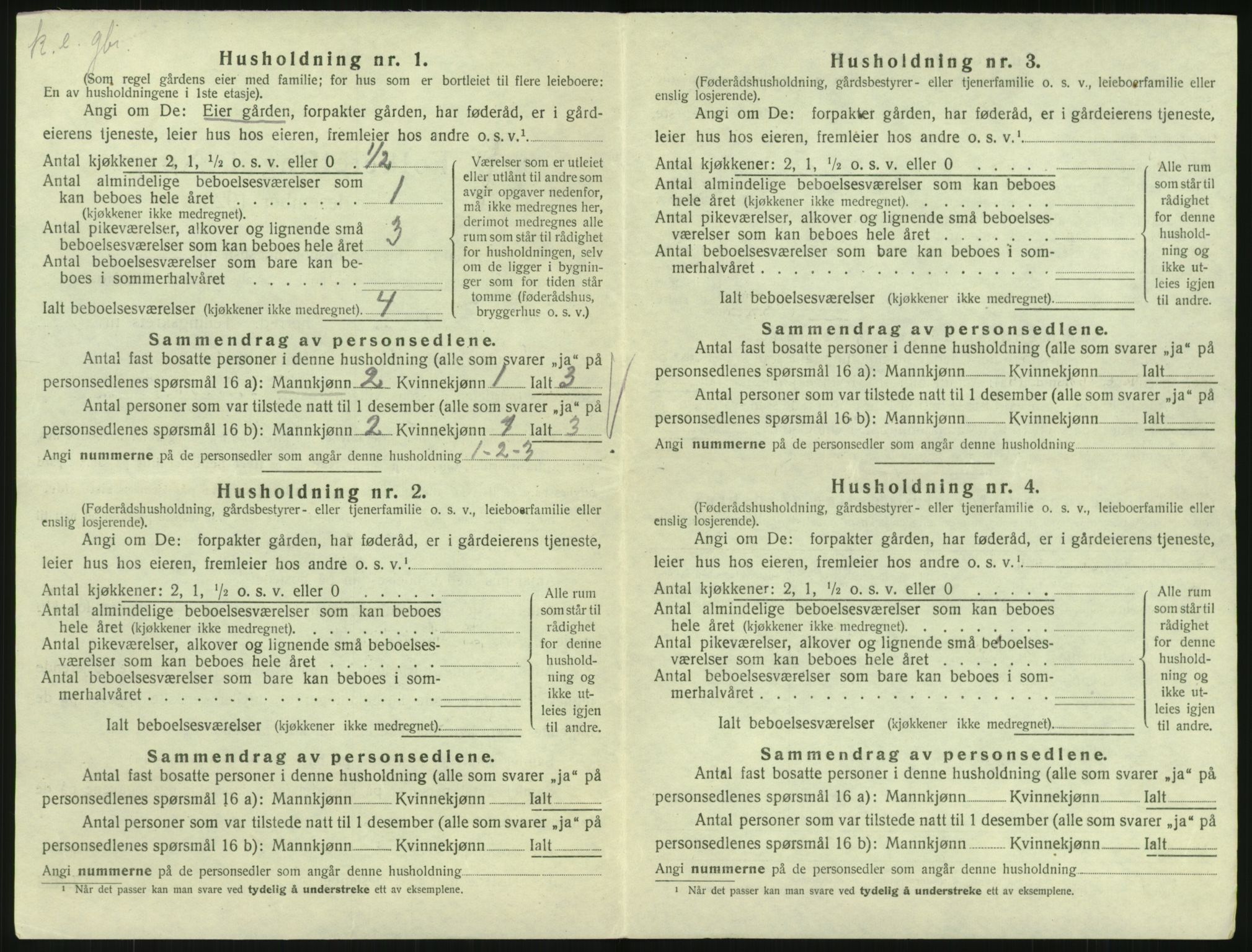 SAK, Folketelling 1920 for 1036 Fjotland herred, 1920, s. 39