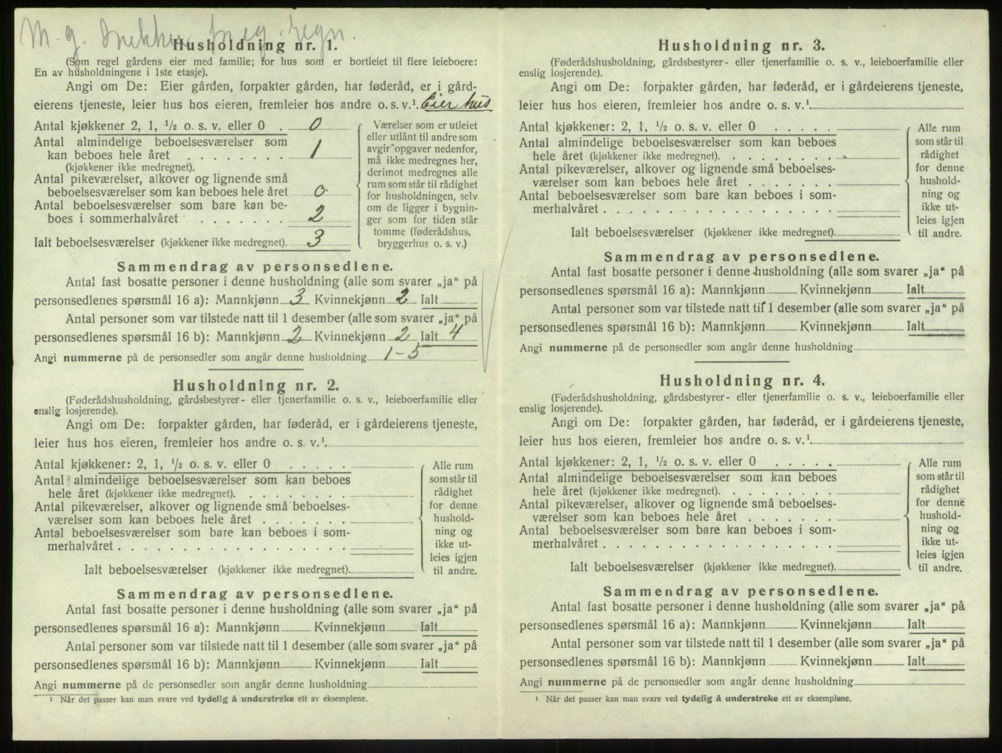 SAB, Folketelling 1920 for 1430 Gaular herred, 1920, s. 737