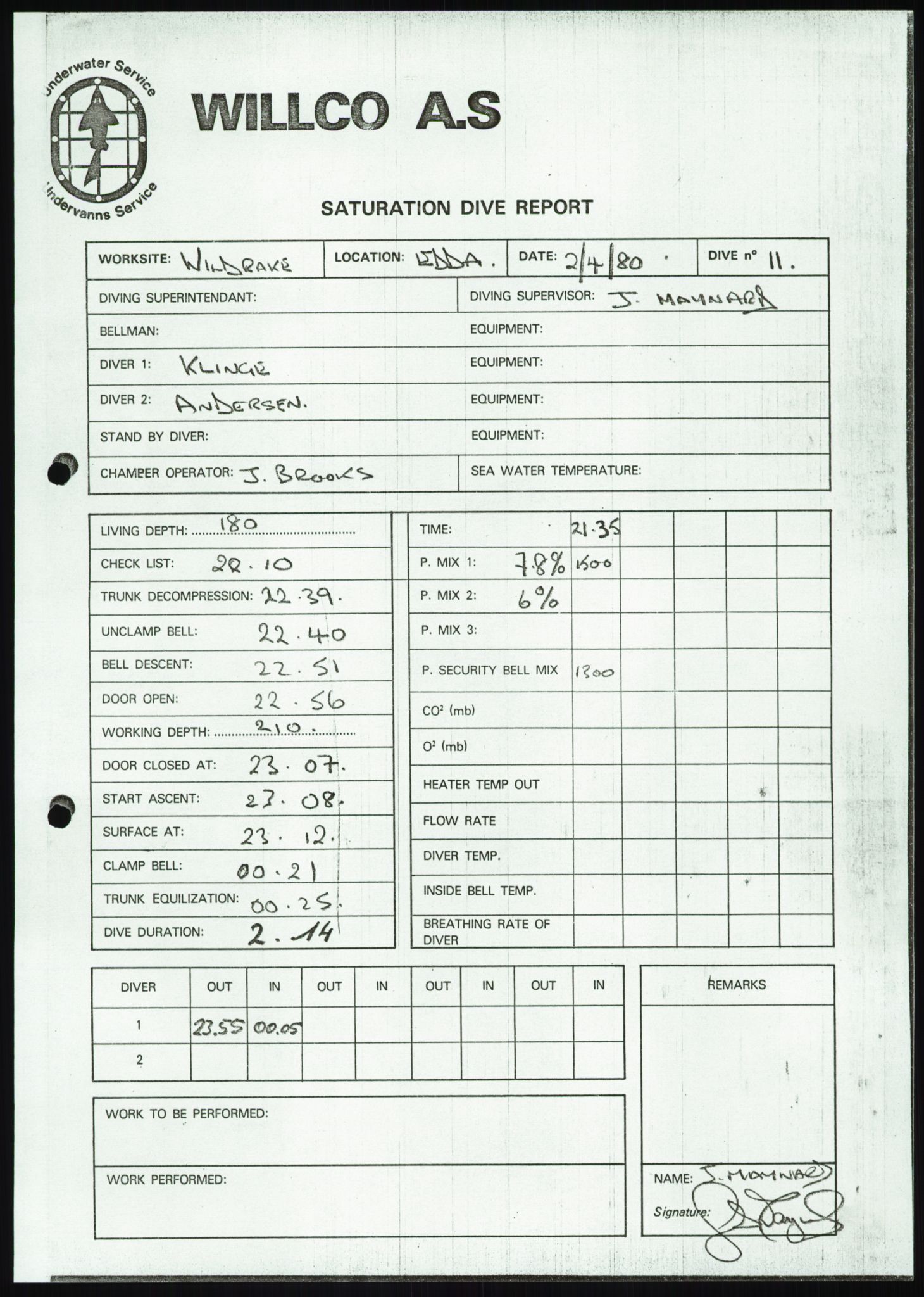Justisdepartementet, Granskningskommisjonen ved Alexander Kielland-ulykken 27.3.1980, AV/RA-S-1165/D/L0018: R Feltopprydning (Doku.liste + R2, R4-R6 av 6), 1980-1981, s. 95