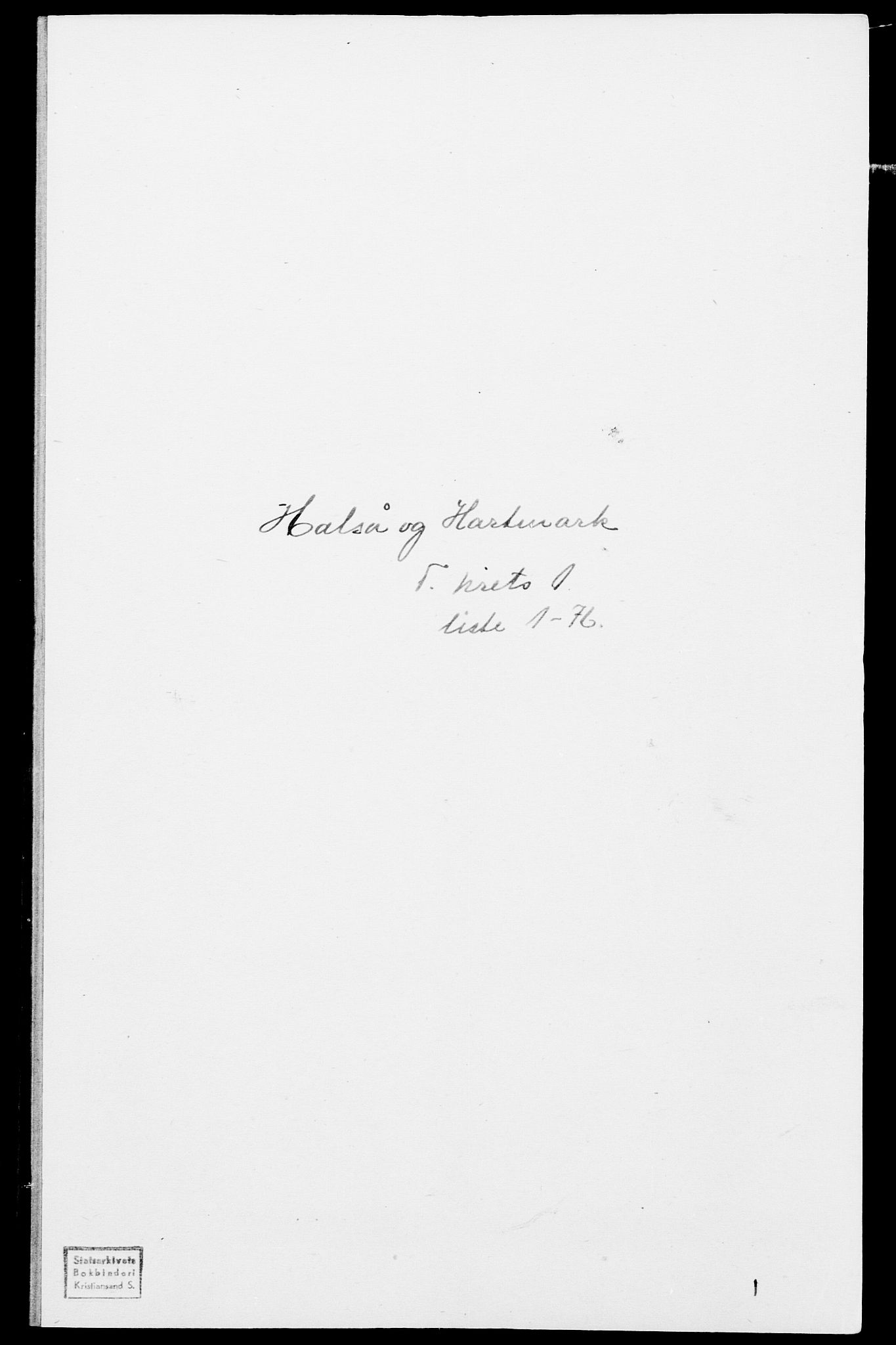 SAK, Folketelling 1875 for 1019L Mandal prestegjeld, Halse sokn og Harkmark sokn, 1875, s. 57