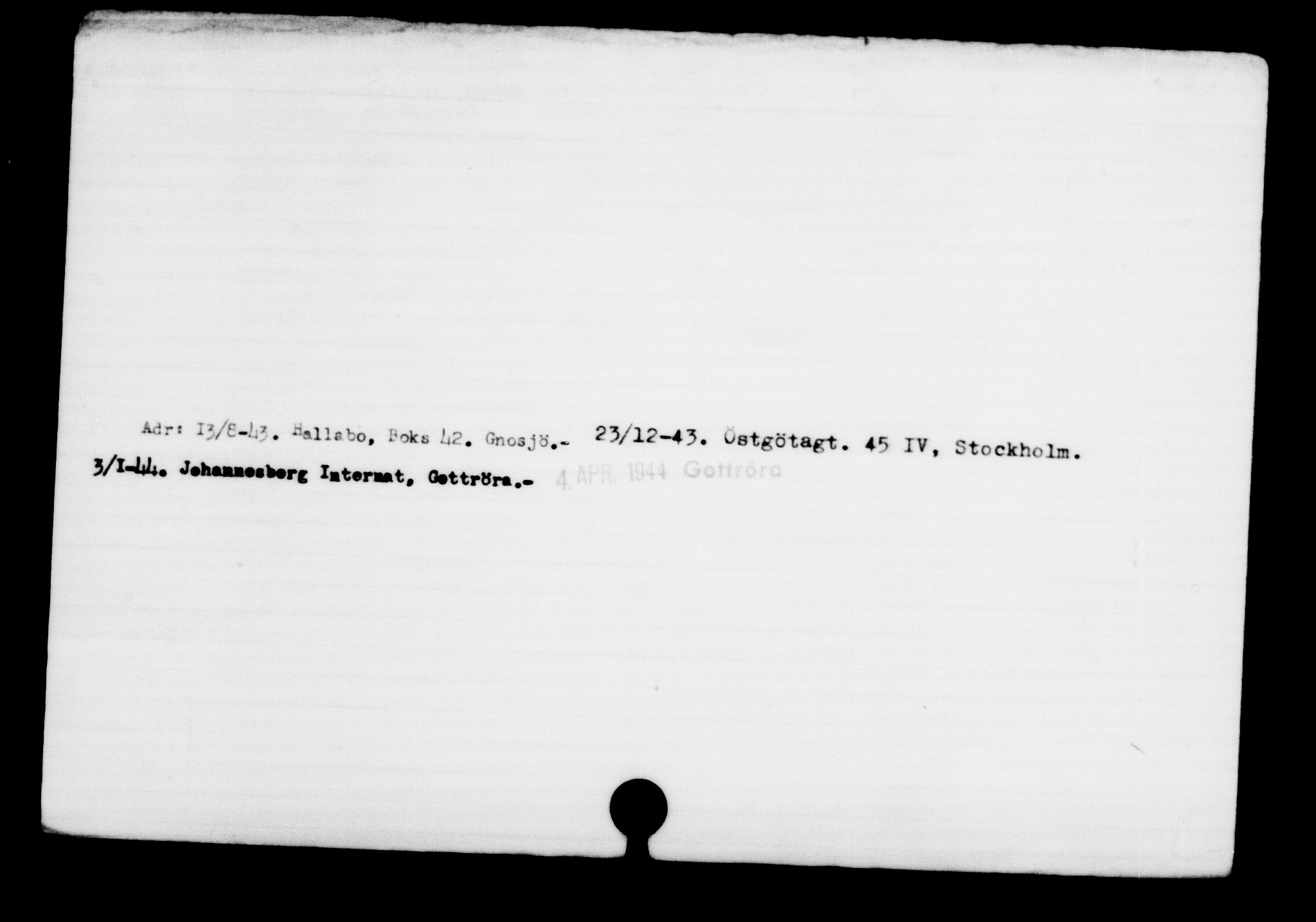 Utenriksstasjonene, Legasjonen i Stockholm, Flyktningkontoret, AV/RA-S-6753/V/Va/L0001: Kjesäterkartoteket, flyktninger med registreringsnr. 1-1000, 1940-1945, s. 523