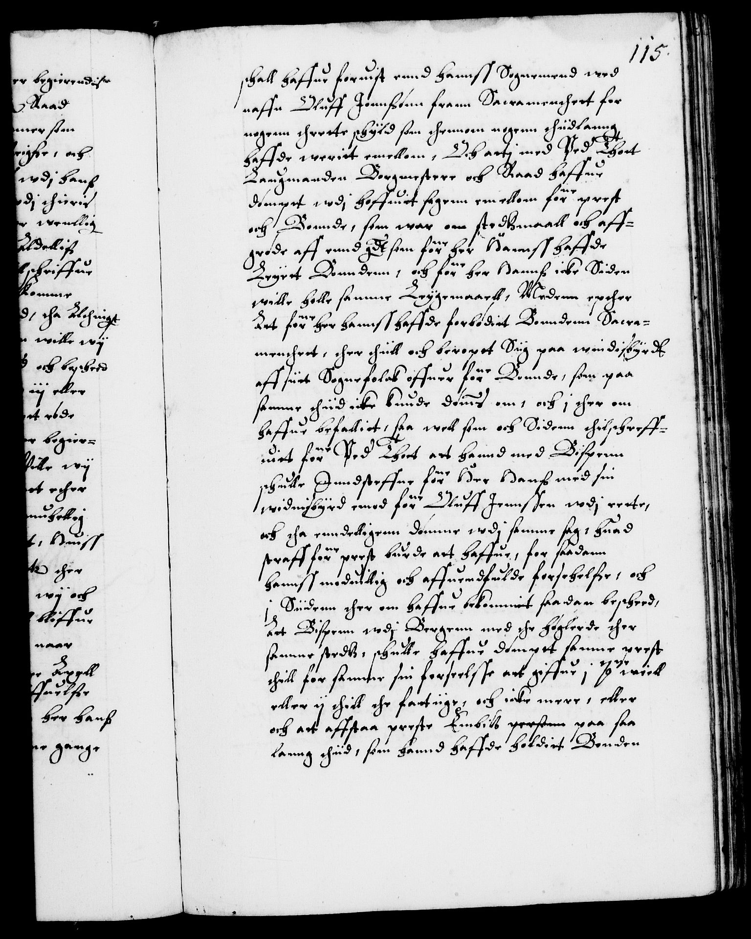 Danske Kanselli 1572-1799, AV/RA-EA-3023/F/Fc/Fca/Fcab/L0002: Norske tegnelser (mikrofilm), 1588-1596, s. 115a