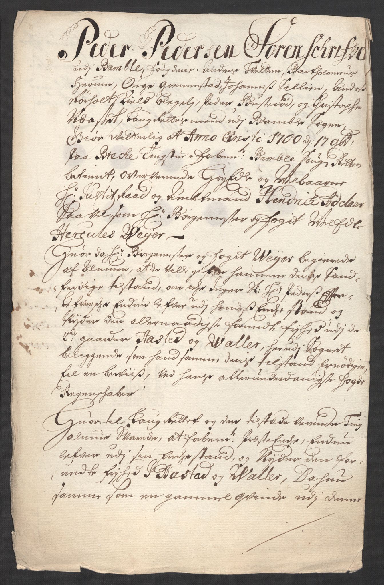 Rentekammeret inntil 1814, Reviderte regnskaper, Fogderegnskap, AV/RA-EA-4092/R36/L2104: Fogderegnskap Øvre og Nedre Telemark og Bamble, 1700, s. 510