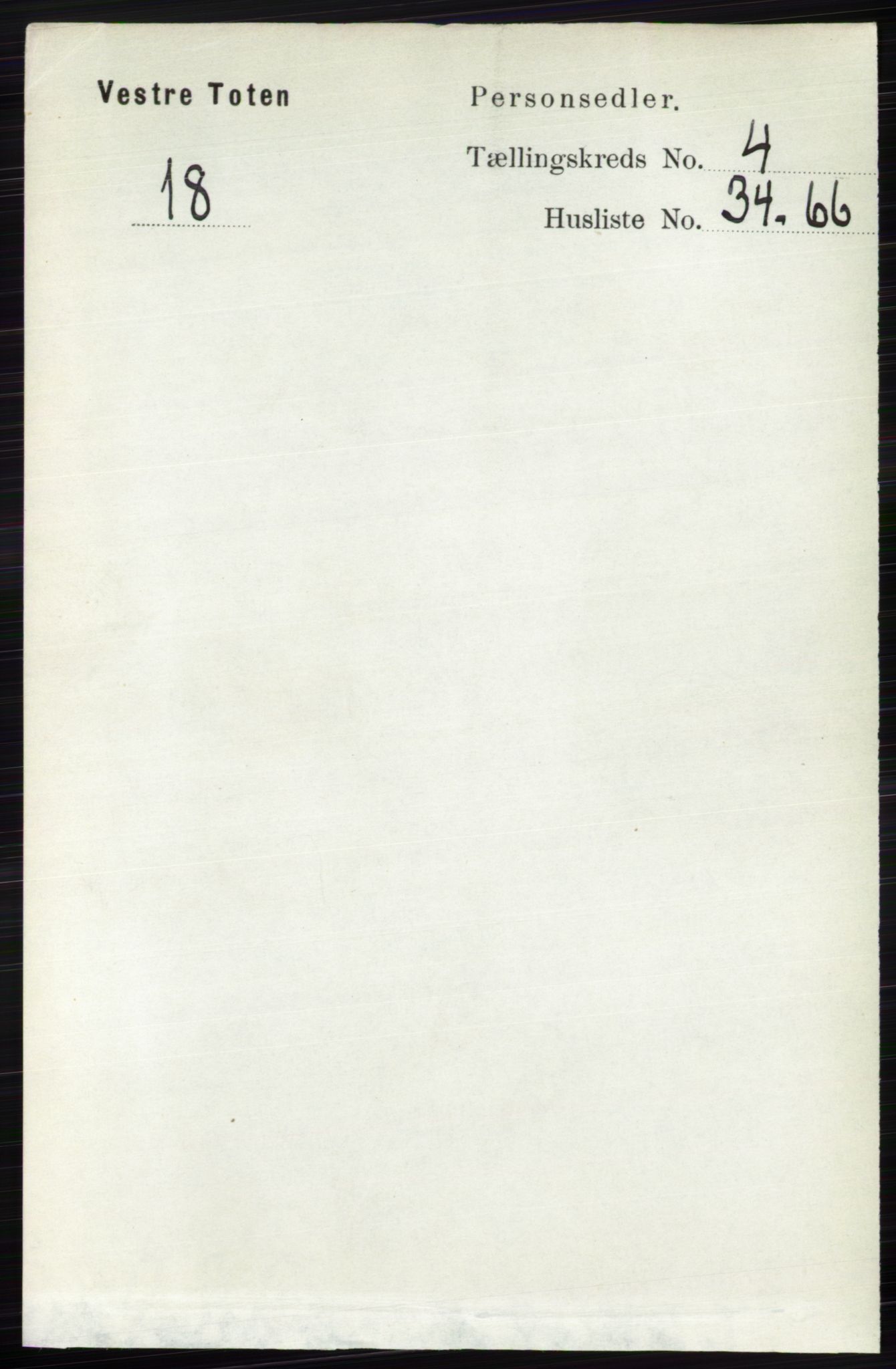 RA, Folketelling 1891 for 0529 Vestre Toten herred, 1891, s. 2902