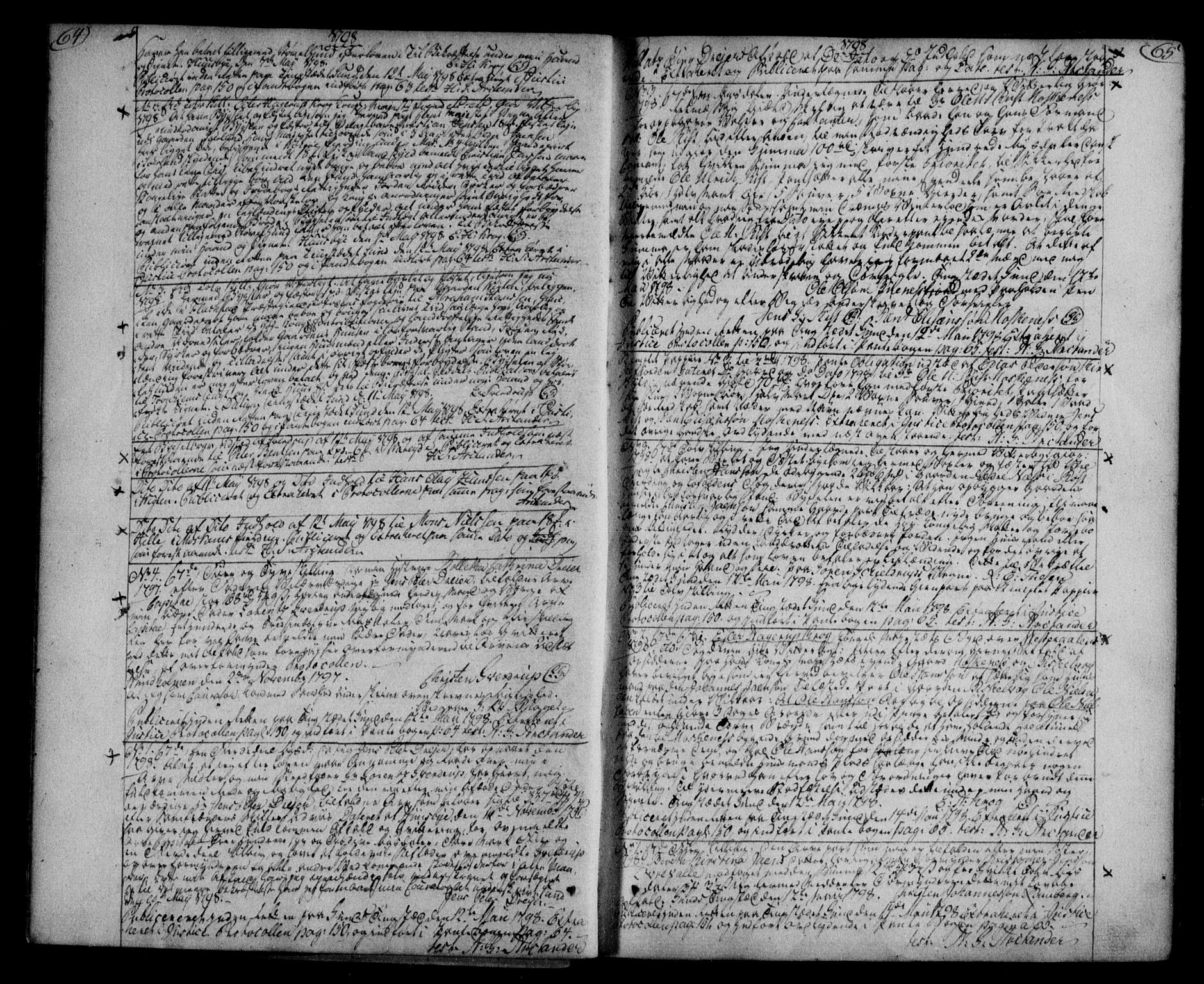 Vesterålen sorenskriveri, SAT/A-4180/1/2/2Ca/L0003: Pantebok nr. C, 1796-1807, s. 64-65