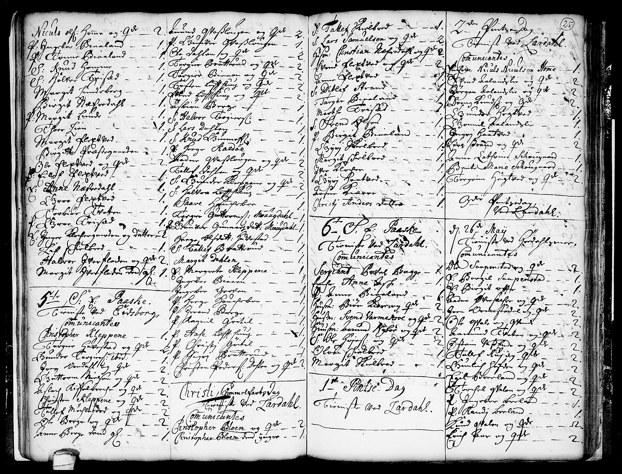 Lårdal kirkebøker, SAKO/A-284/F/Fa/L0001: Ministerialbok nr. I 1, 1721-1734, s. 25