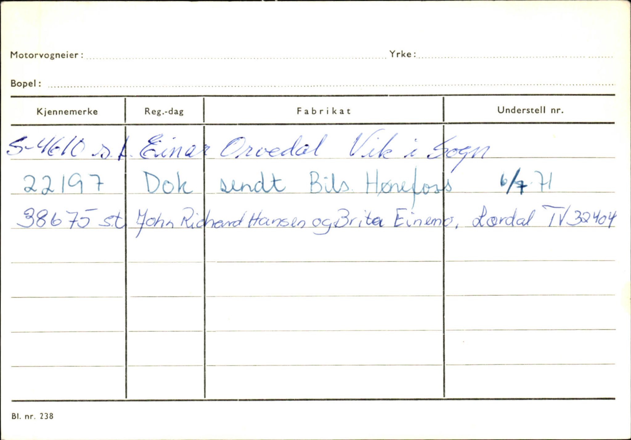 Statens vegvesen, Sogn og Fjordane vegkontor, SAB/A-5301/4/F/L0124: Eigarregister Sogndal A-U, 1945-1975, s. 2633