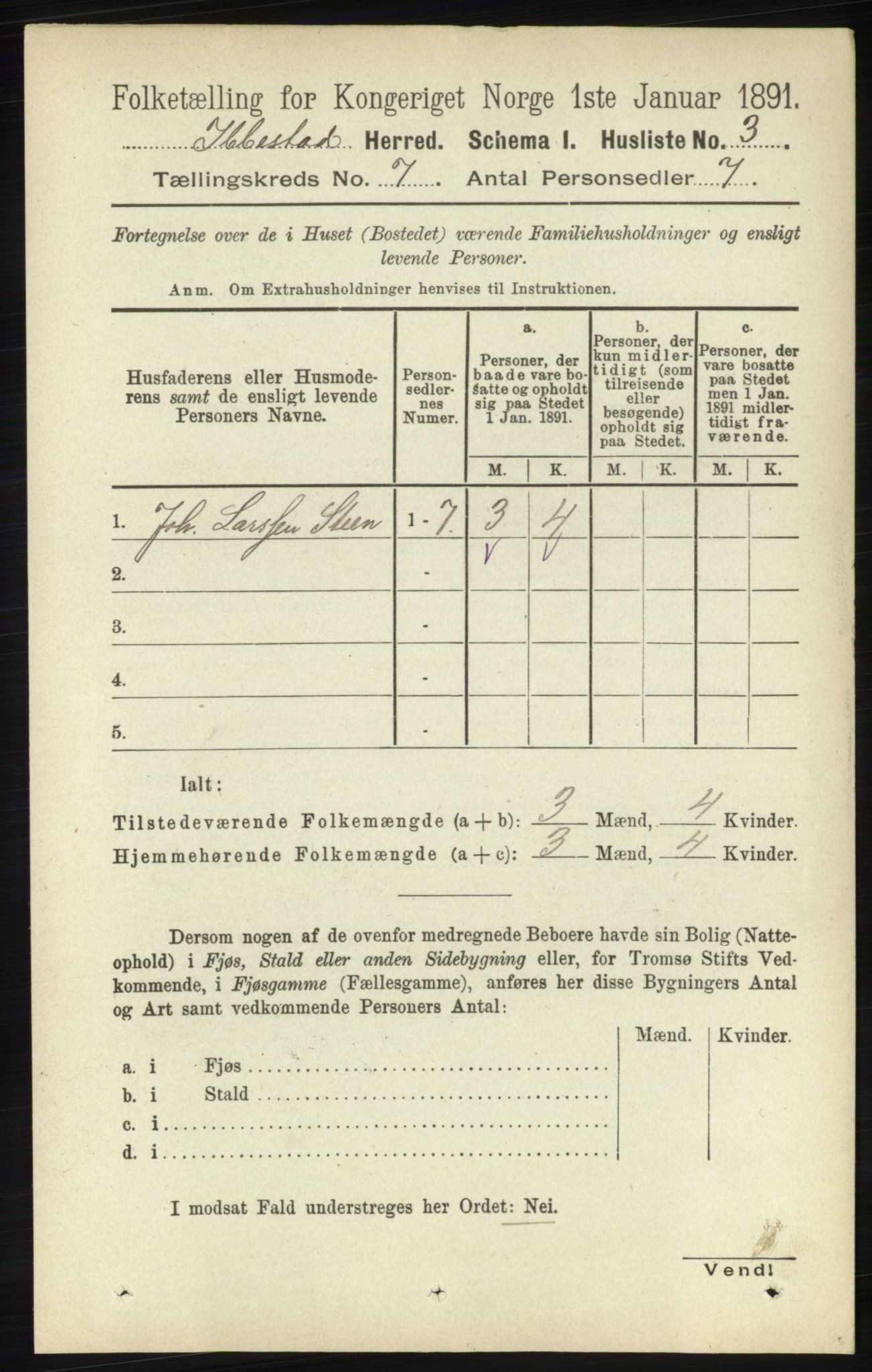 RA, Folketelling 1891 for 1917 Ibestad herred, 1891, s. 4050