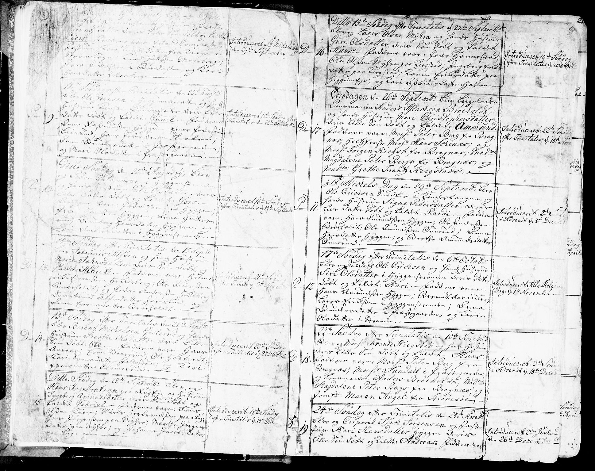 Røyken kirkebøker, SAKO/A-241/G/Ga/L0001: Klokkerbok nr. 1, 1740-1768, s. 18-19